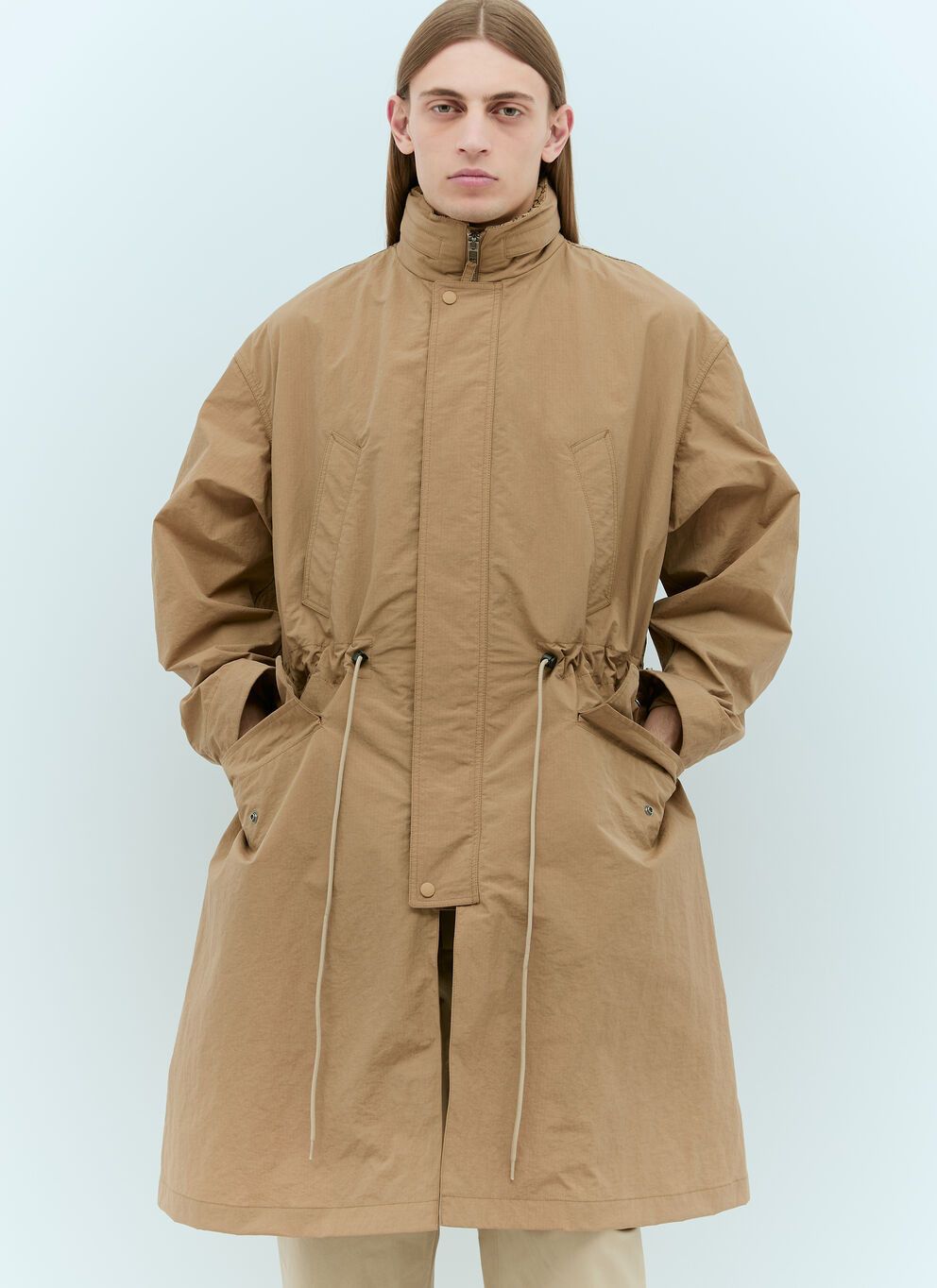 image of Gucci Gg Ripstop Coat in Beige, Men's (Size Large)
