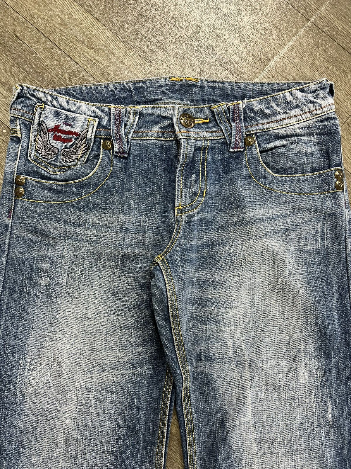 If Six Was Nine 2000s Heaven Winger Embrodiery Bootcut Lgb Style Flare Jeans Size US 30 / EU 46 - 10 Thumbnail