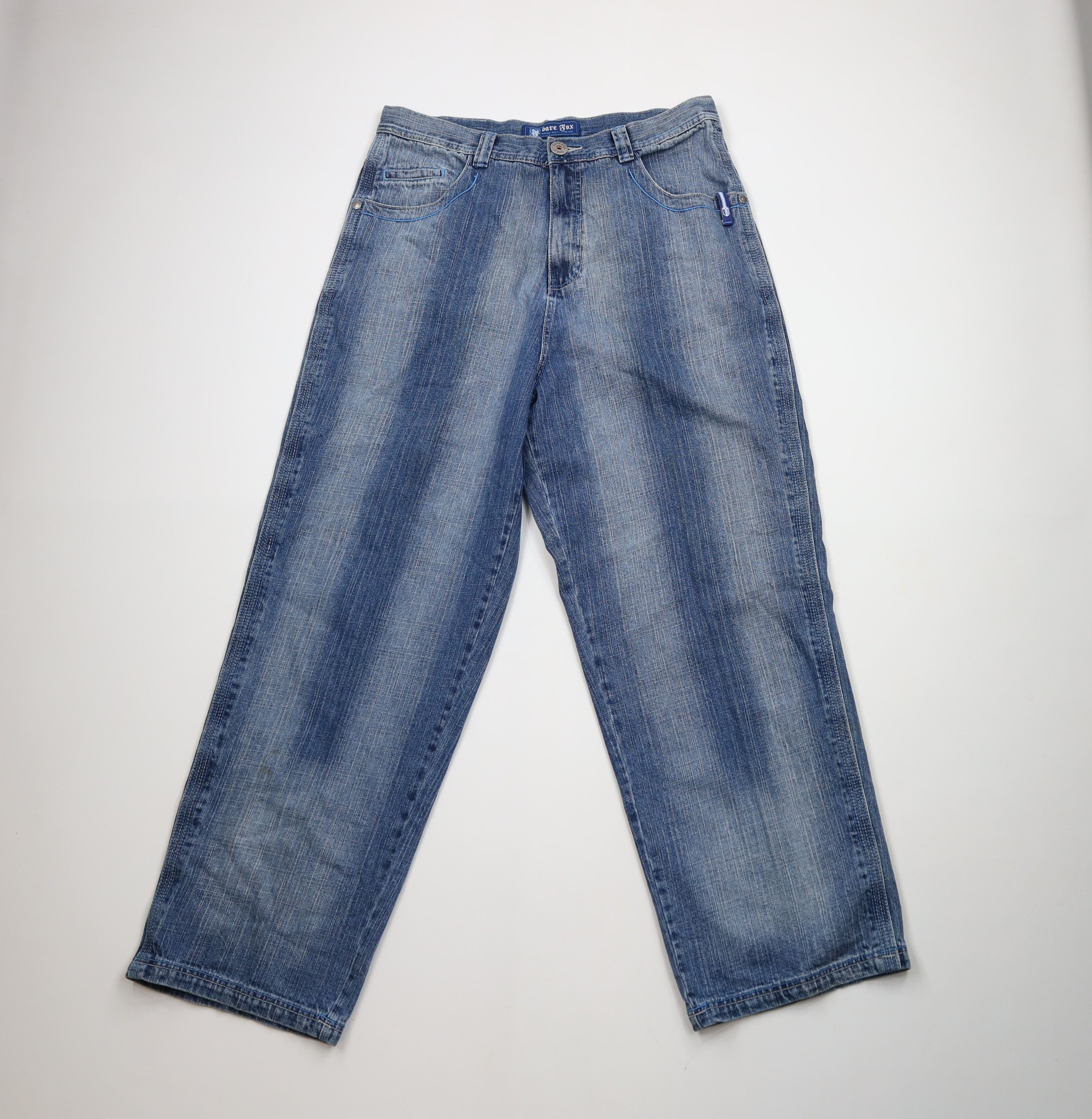 Vintage Vintage 90s Streetwear Fit Wide Leg Skateboard Jeans Blue Size US 36 / EU 52 - 1 Thumbnail