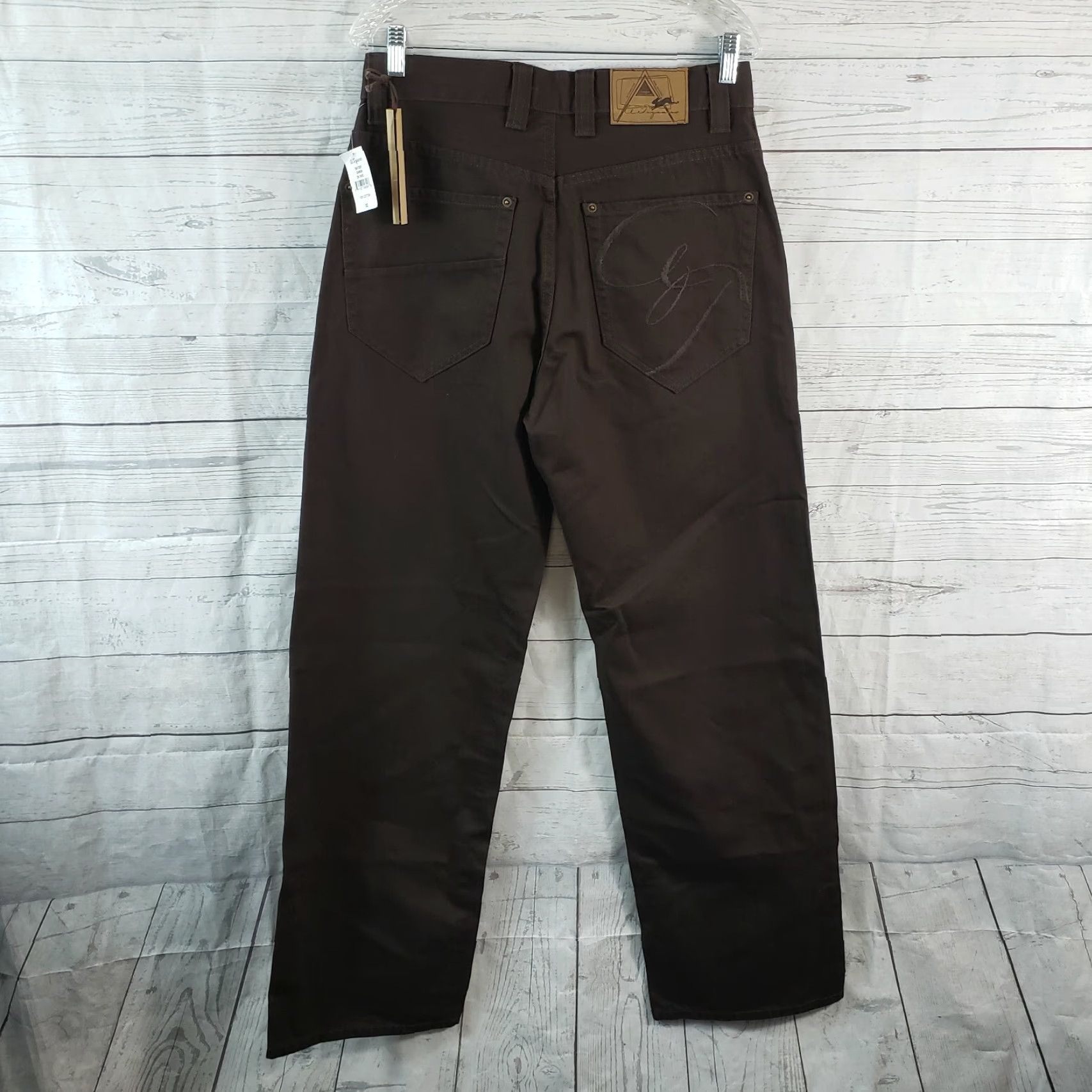 Vintage A. Tiziano Mens Jeans Sz 32 Brown Straight Leg Cotton Size US 32 / EU 48 - 3 Thumbnail