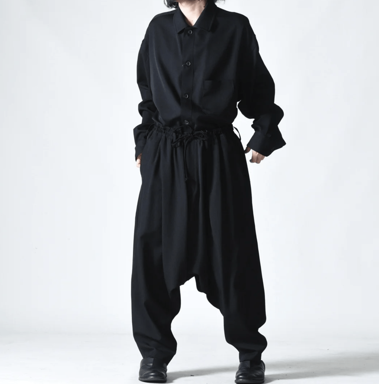 Yohji Yamamoto Yohji Yamamoto Pour Homme - W/Gabardine Sarouel Pants Size US 32 / EU 48 - 11 Thumbnail