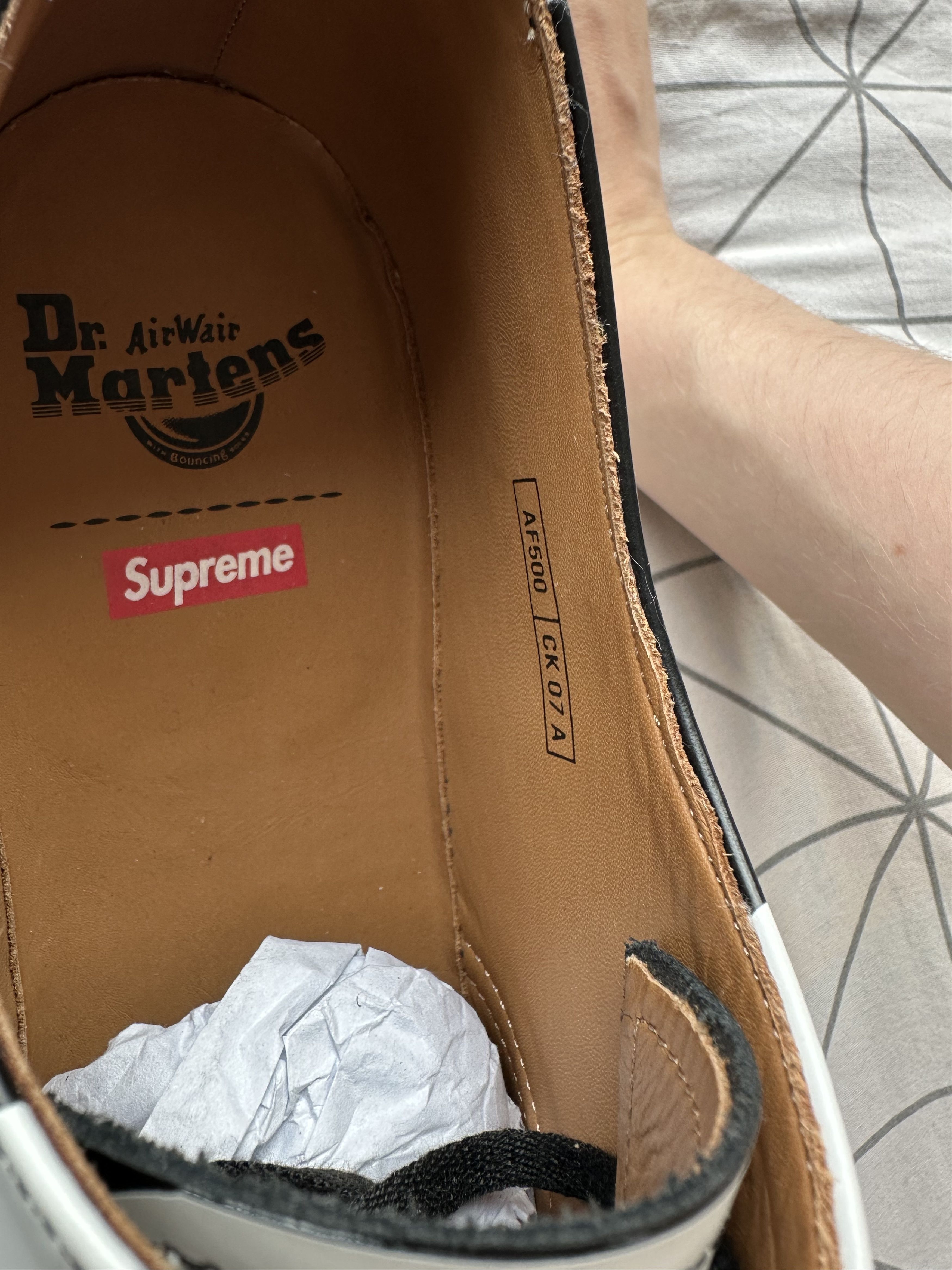 Dr. Martens × Supreme FW25 Supreme x Dr. Martens 1461 3-Eye Shoe Black Skull Size US 12 / EU 45 - 4 Thumbnail
