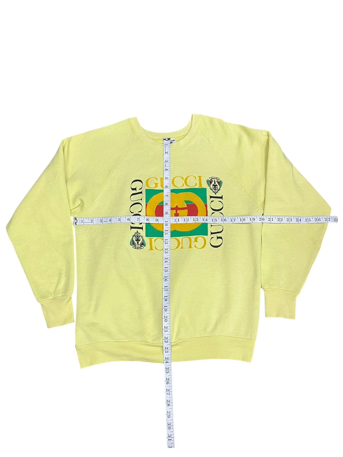 Fruit Of The Loom Rare Vintage Gucci Print FOTL Sweatshirt USA Made Size US L / EU 52-54 / 3 - 10 Thumbnail