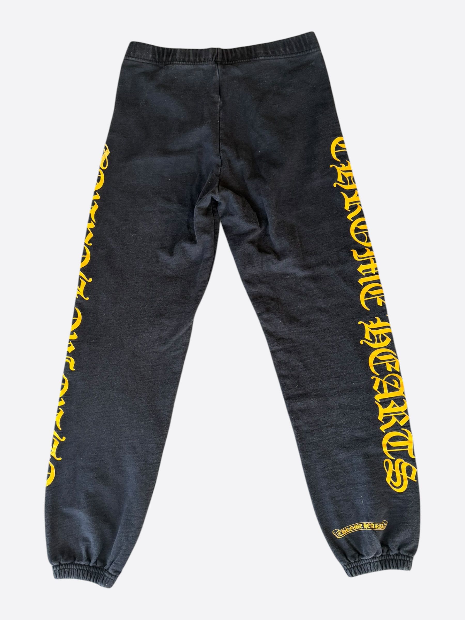 Chrome Hearts Chrome Hearts Black & Yellow Script Logo Sweatpants Size US 32 / EU 48 - 2 Thumbnail