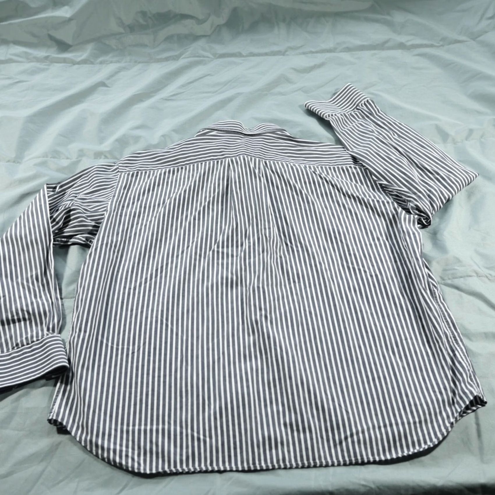 Canali Canali Shirt Mens 45 Black White Striped Barrell Cuffs Button-Down Italy Size US XXL / EU 58 / 5 - 3 Thumbnail