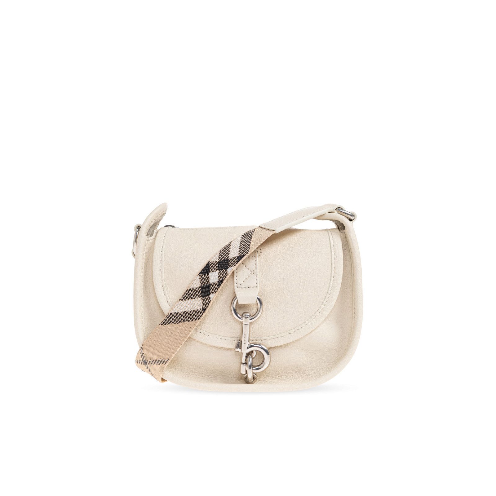 Burberry BURBERRY B Clip Mini Cream Leather Shoulder Bag New & Authen Size ONE SIZE - 1 Thumbnail