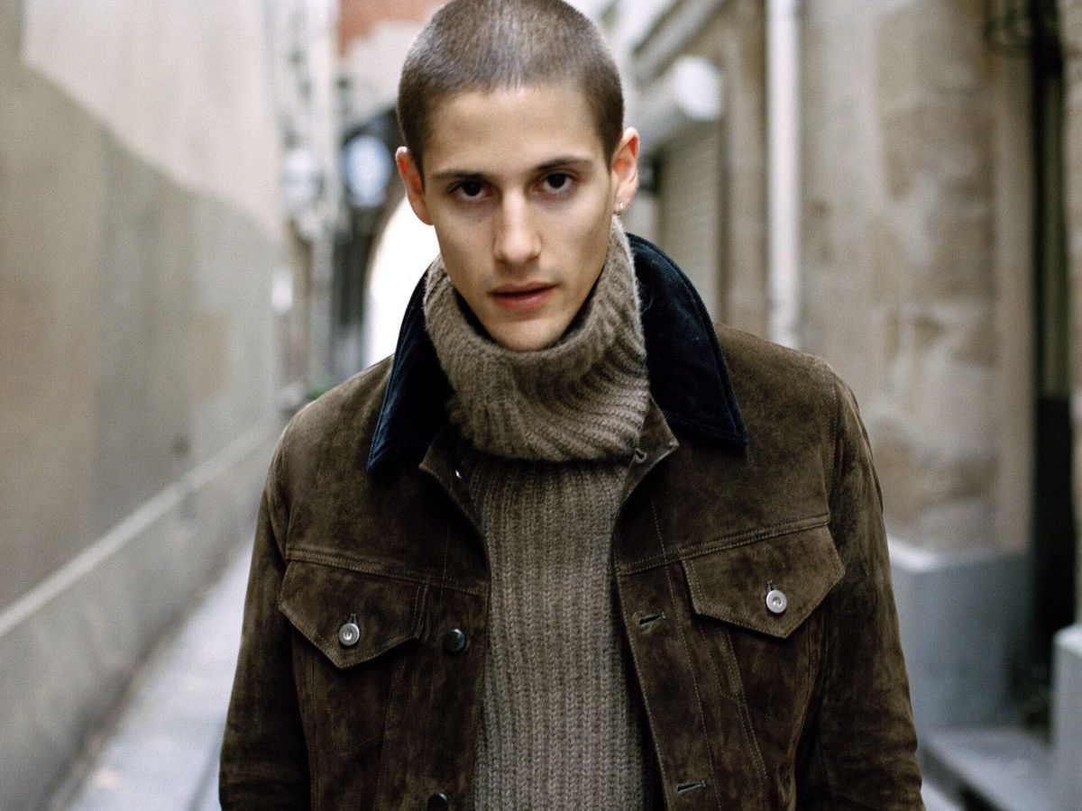 image of Berluti By Haider Ackermann Fw17 Suede Trucker Jacket in Brown, Men's (Size Large)