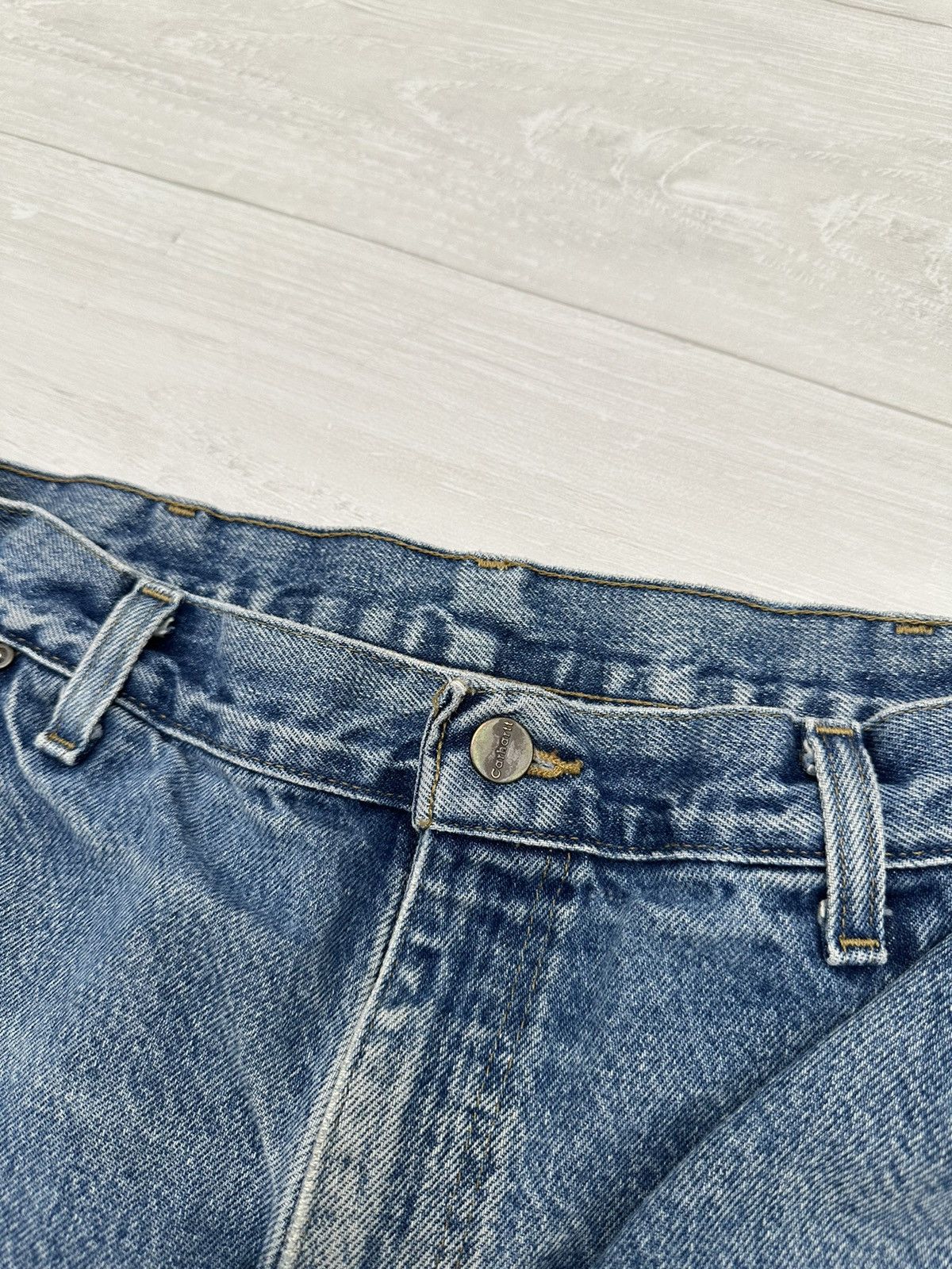 Carhartt AMAZING Distressed Blue Carhartt Double Ruck Denim Jeans 34 Size US 34 / EU 50 - 9 Thumbnail
