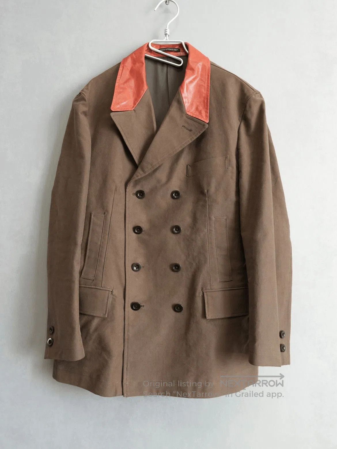 Yohji Yamamoto Sz 3 Yohji Yamamoto 11AW Leather Neck Jacket. Size US L / EU 52-54 / 3 - 3 Thumbnail