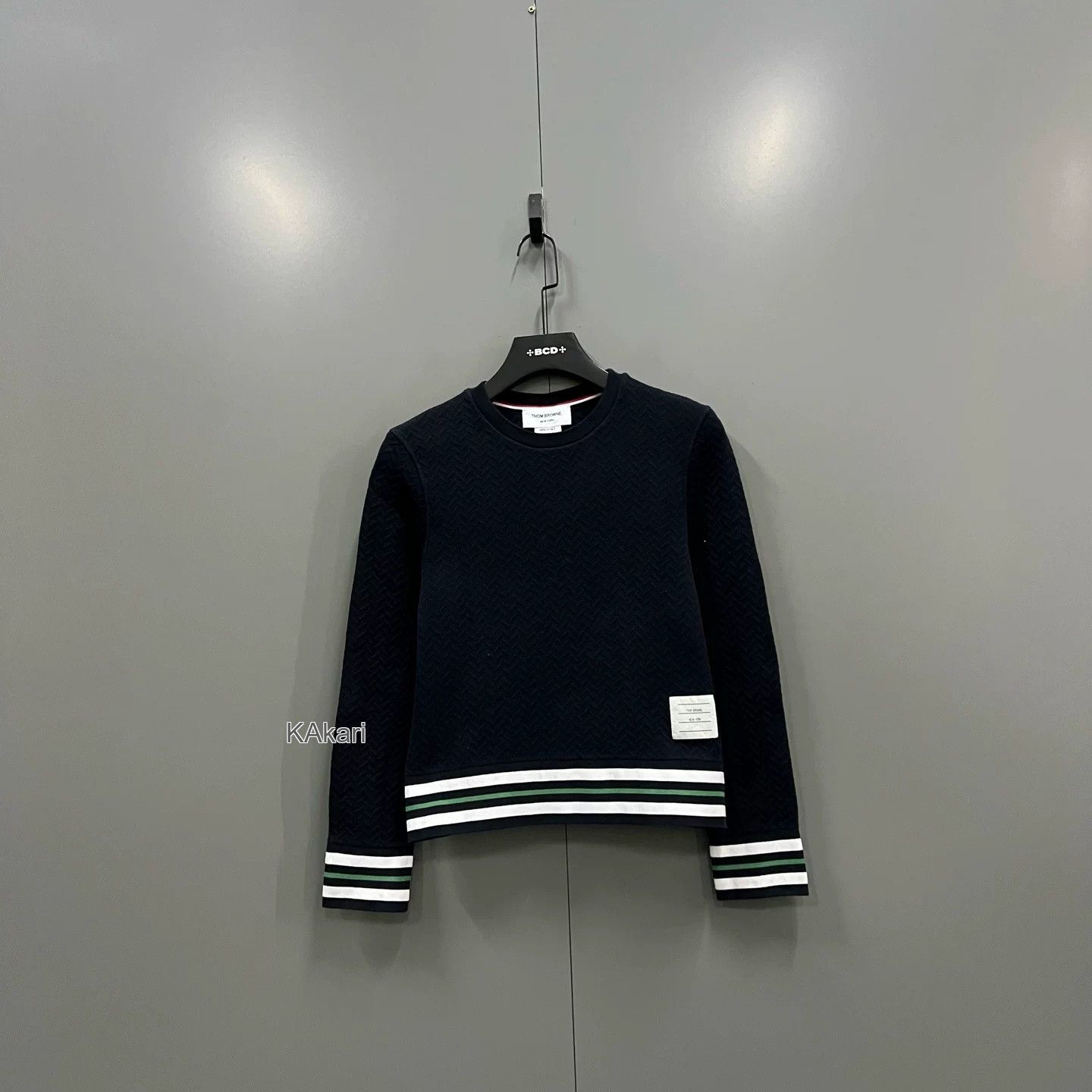 Thom Browne Thom Browne TB Striped Trim Logo Sweatshirt Size US XS / EU 42 / 0 - 1 Thumbnail
