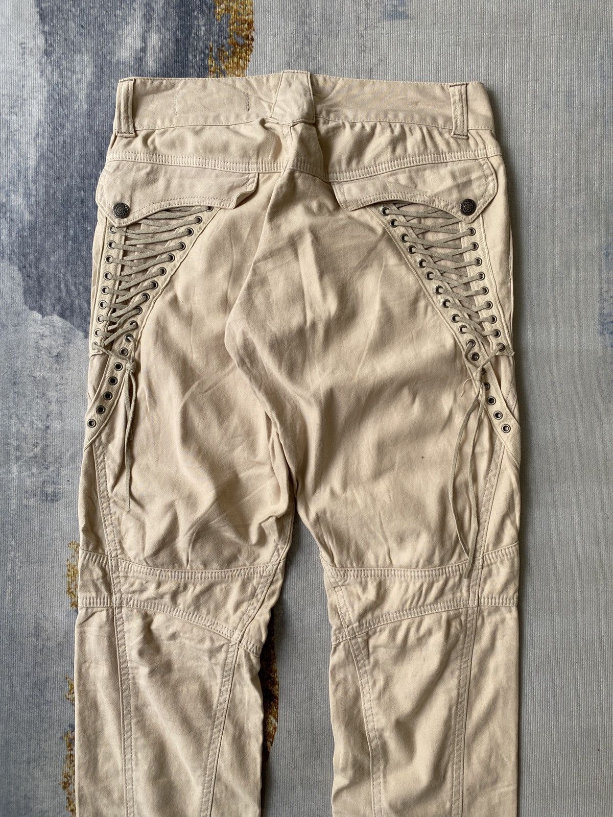 Japanese Brand × Le Grande Bleu (L.G.B.) × Tornado Mart 2000s - Cook Jeans Pant Laces Back Pocket Design Size US 30 / EU 46 - 12 Thumbnail