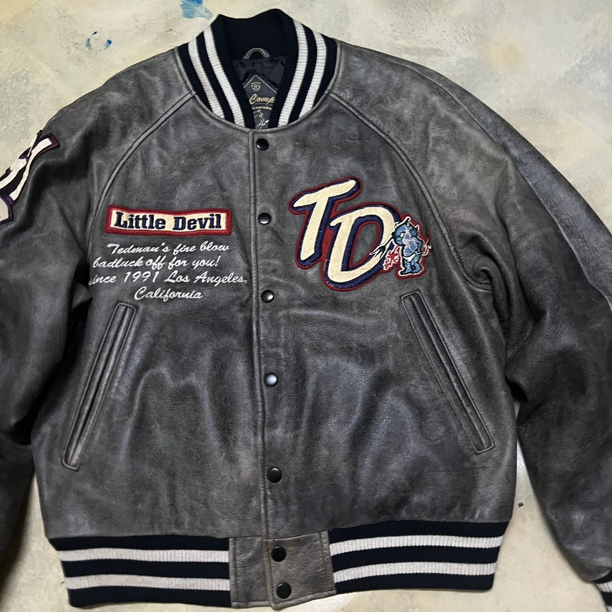 Tedman Vintage Rare Ted Company Leather Varsity Jacket Size US M / EU 48-50 / 2 - 4 Thumbnail