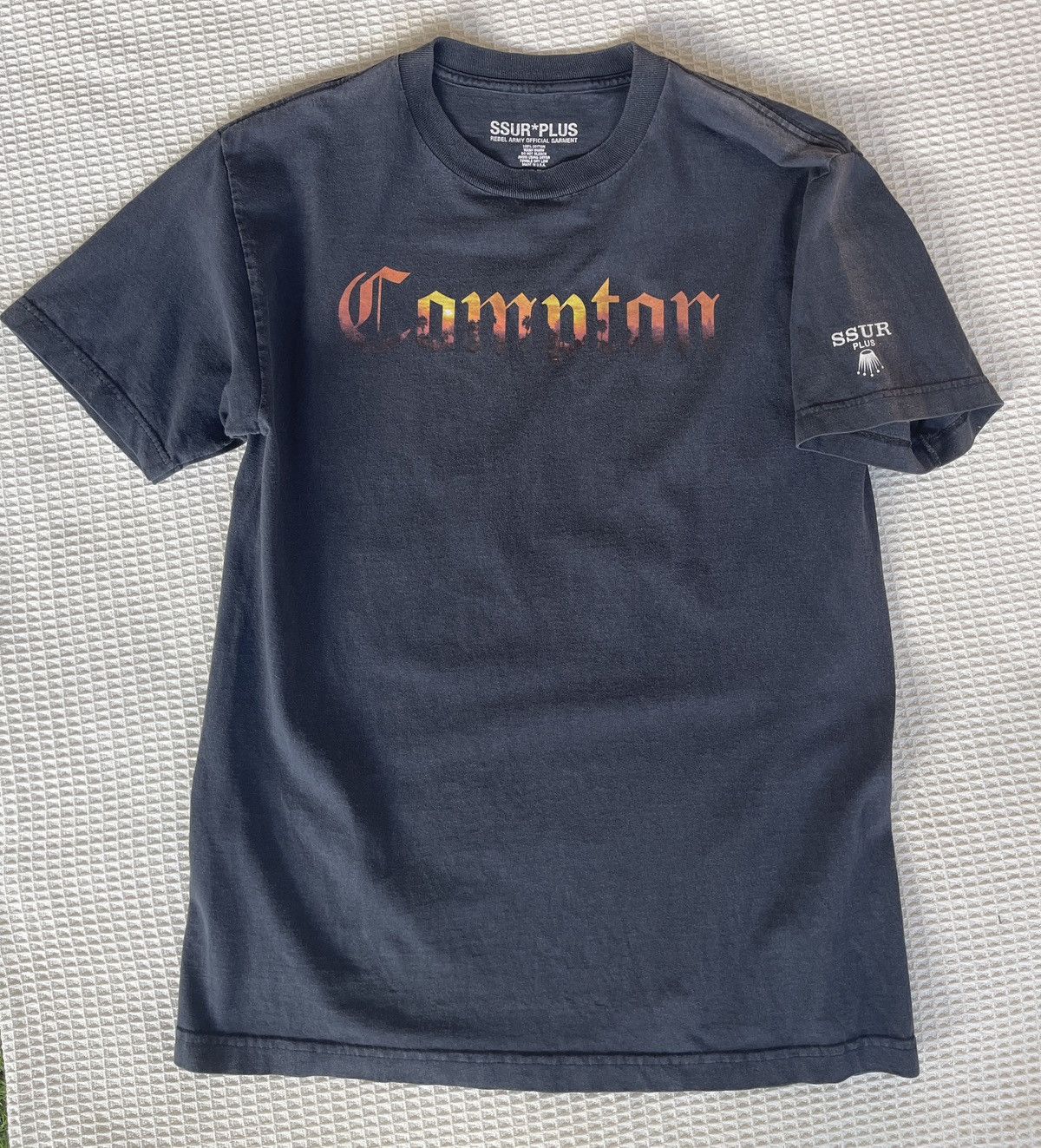 SSUR Sun Faded 🔥SSUR*PLUS🔥Compton Faded Black Tshirt Size US M / EU 48-50 / 2 - 2 Thumbnail