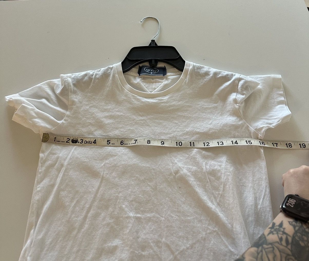 Prada Prada 2021SS White Back Triangle Logo Short Sleeve Tee Size XS / US 0-2 / IT 36-38 - 4 Thumbnail