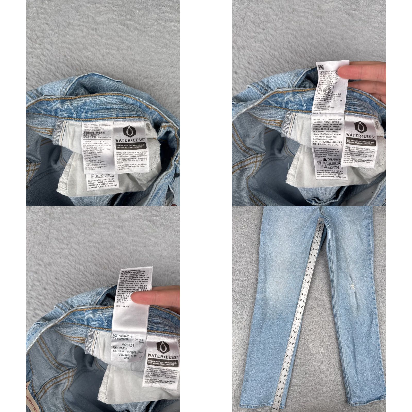 Levi's Levi's Women's Jeans 28 Blue Light Wash Denim Straight Fit High Rise 70s Retro Style Size 28" / US 6 / IT 42 - 8 Thumbnail