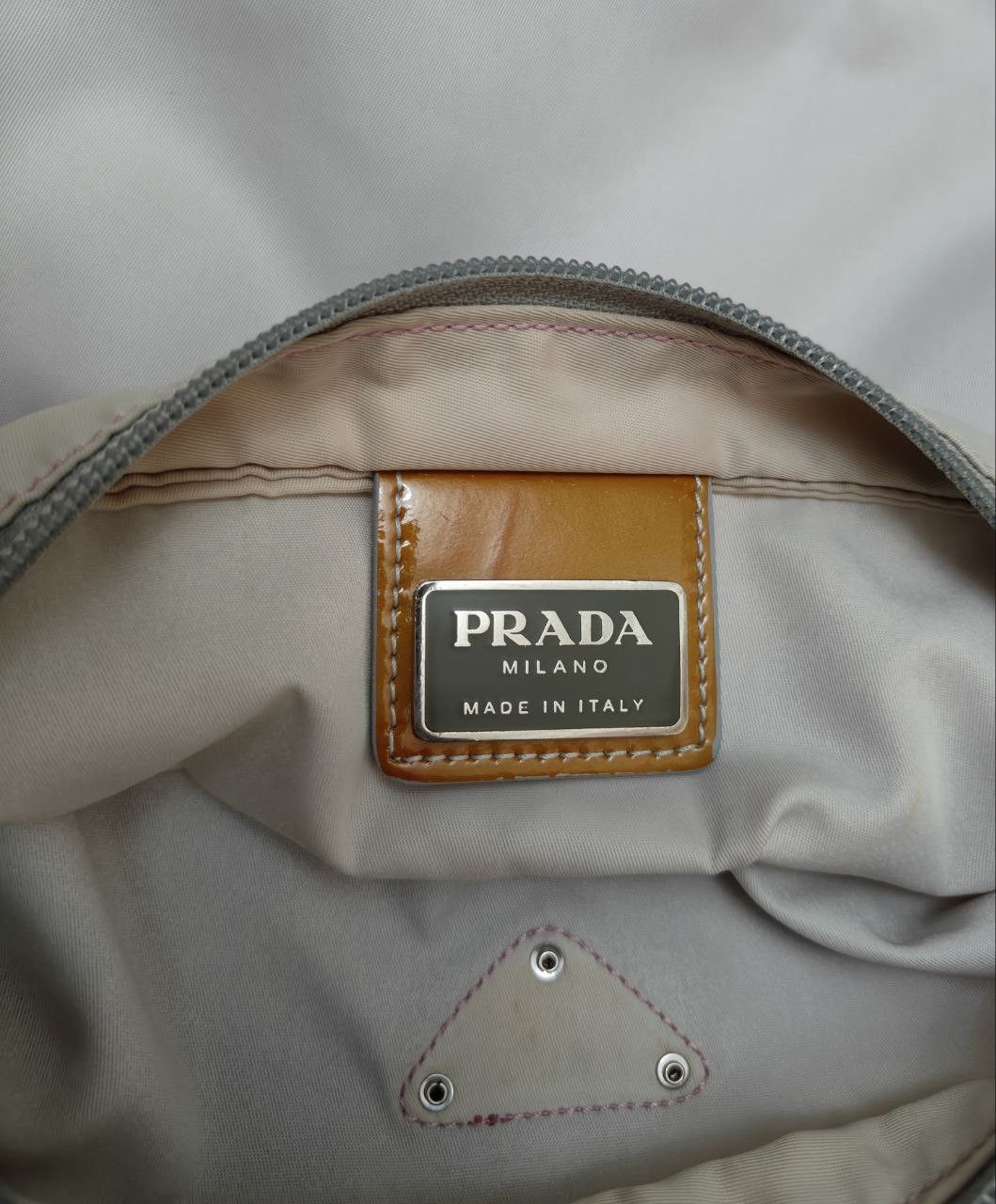 Prada Prada Sling Bag Pink Threading with Pink Logo Size ONE SIZE - 3 Thumbnail