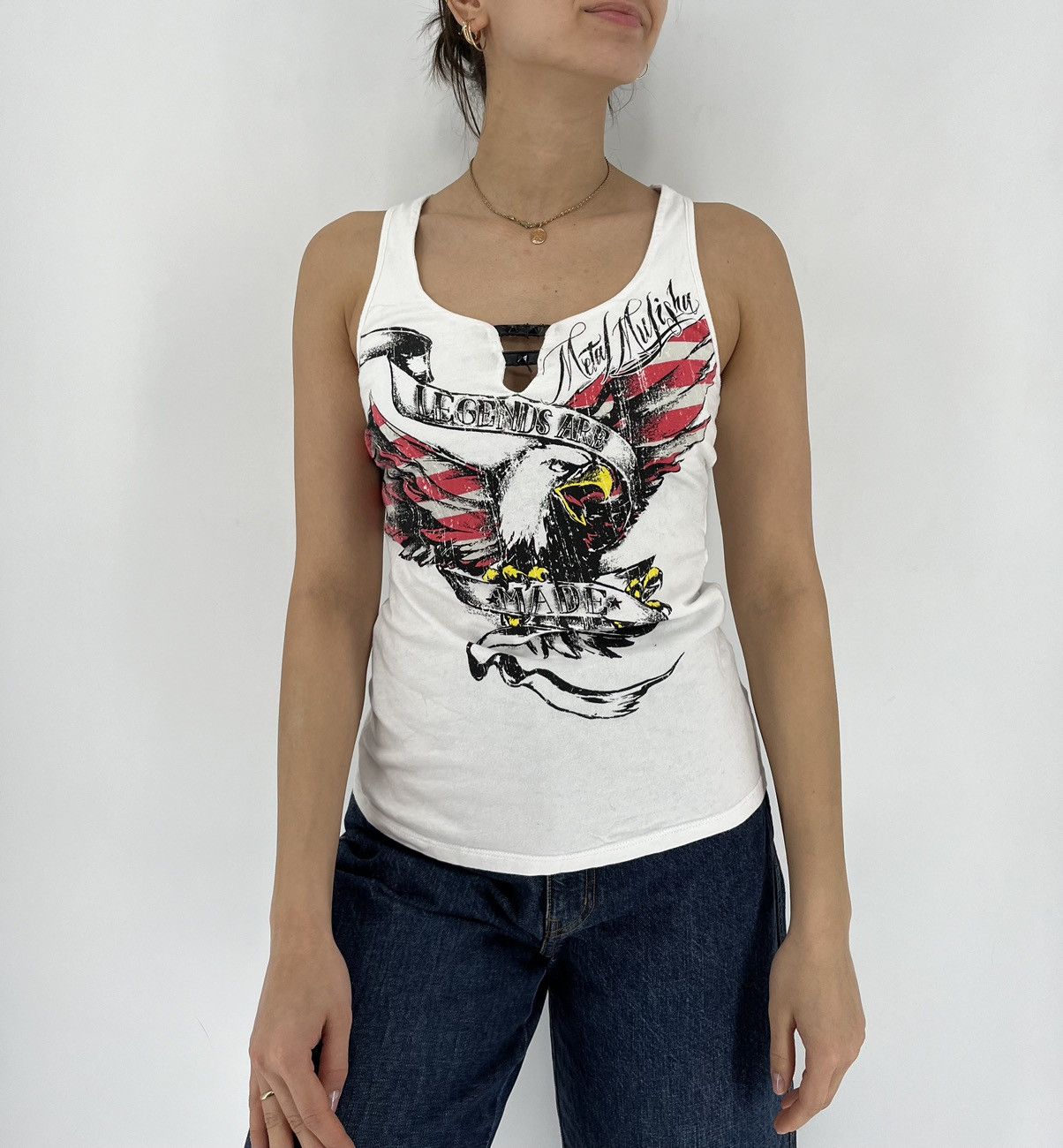 Band Tees × Metal Mulisha × Vintage Metal Mulisha Legends Are Made Graphic Ladies Tank Top S Size S / US 4 / IT 40 - 3 Thumbnail