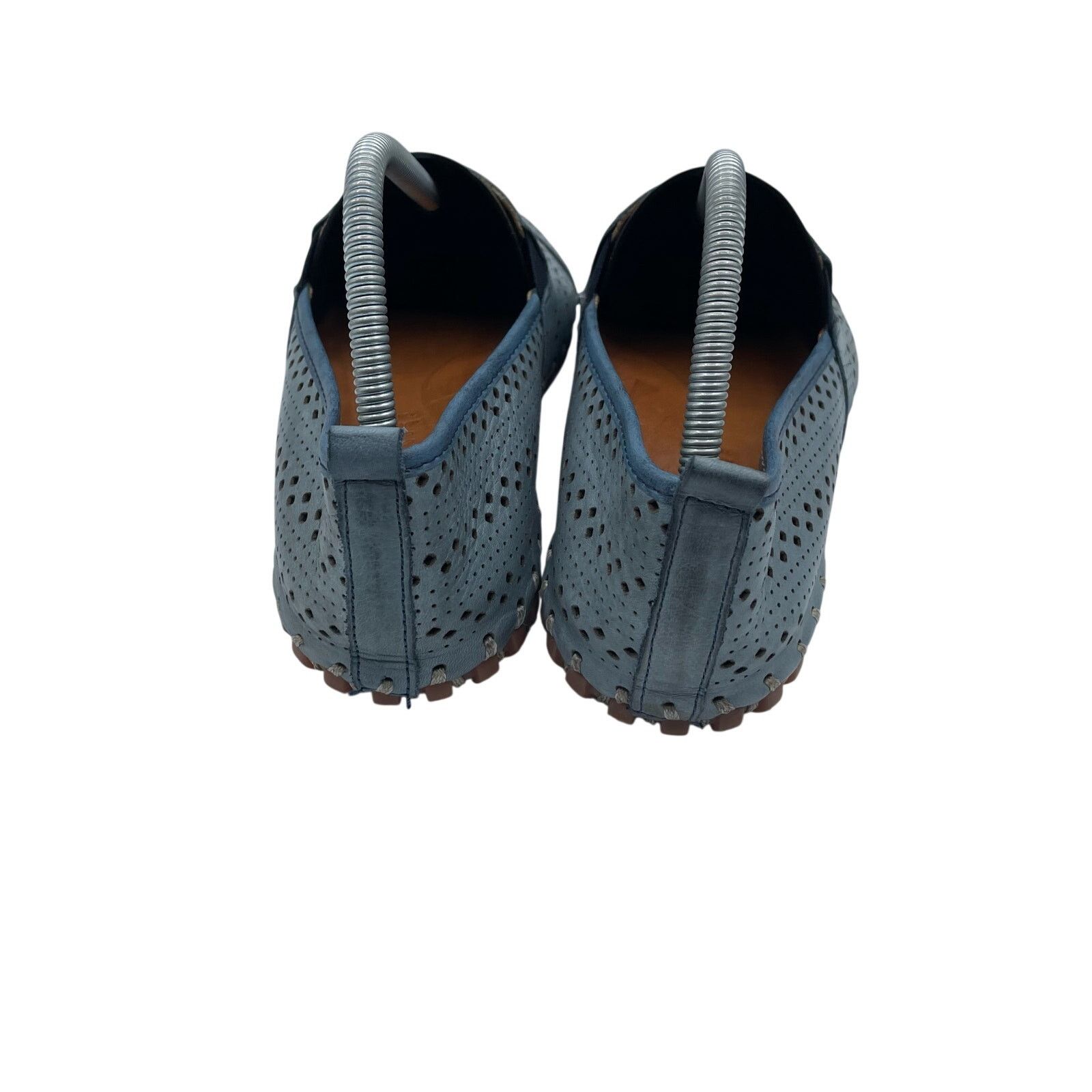 Other Spring Step Fia Perforated Leather Blue Loafers Womens 41 Size US 9.5 / IT 39.5 - 5 Thumbnail