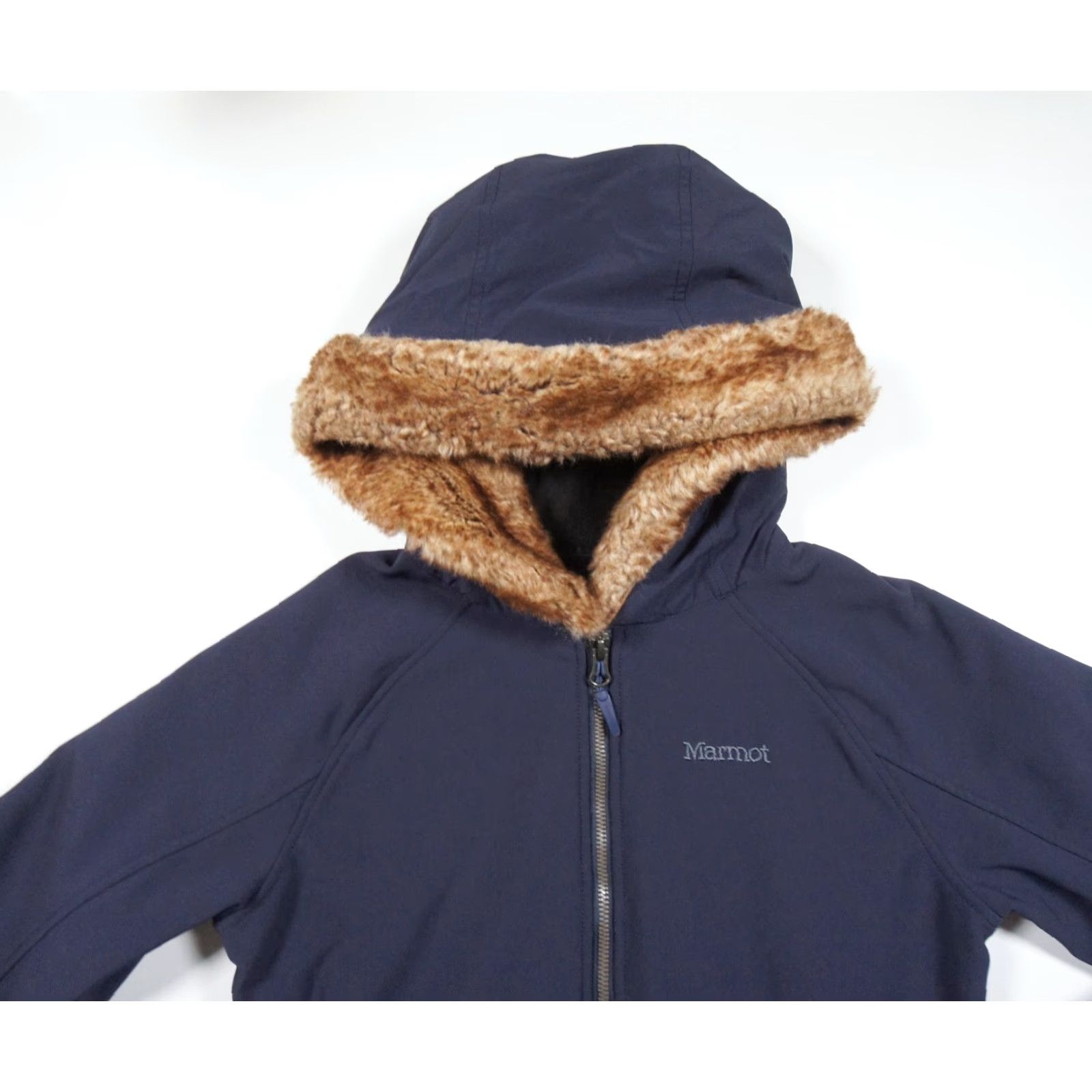Marmot Marmot Women's Small Blue Hoodie Jacket Faux Fur Full Zip Casual Outdoor Size S / US 4 / IT 40 - 2 Thumbnail