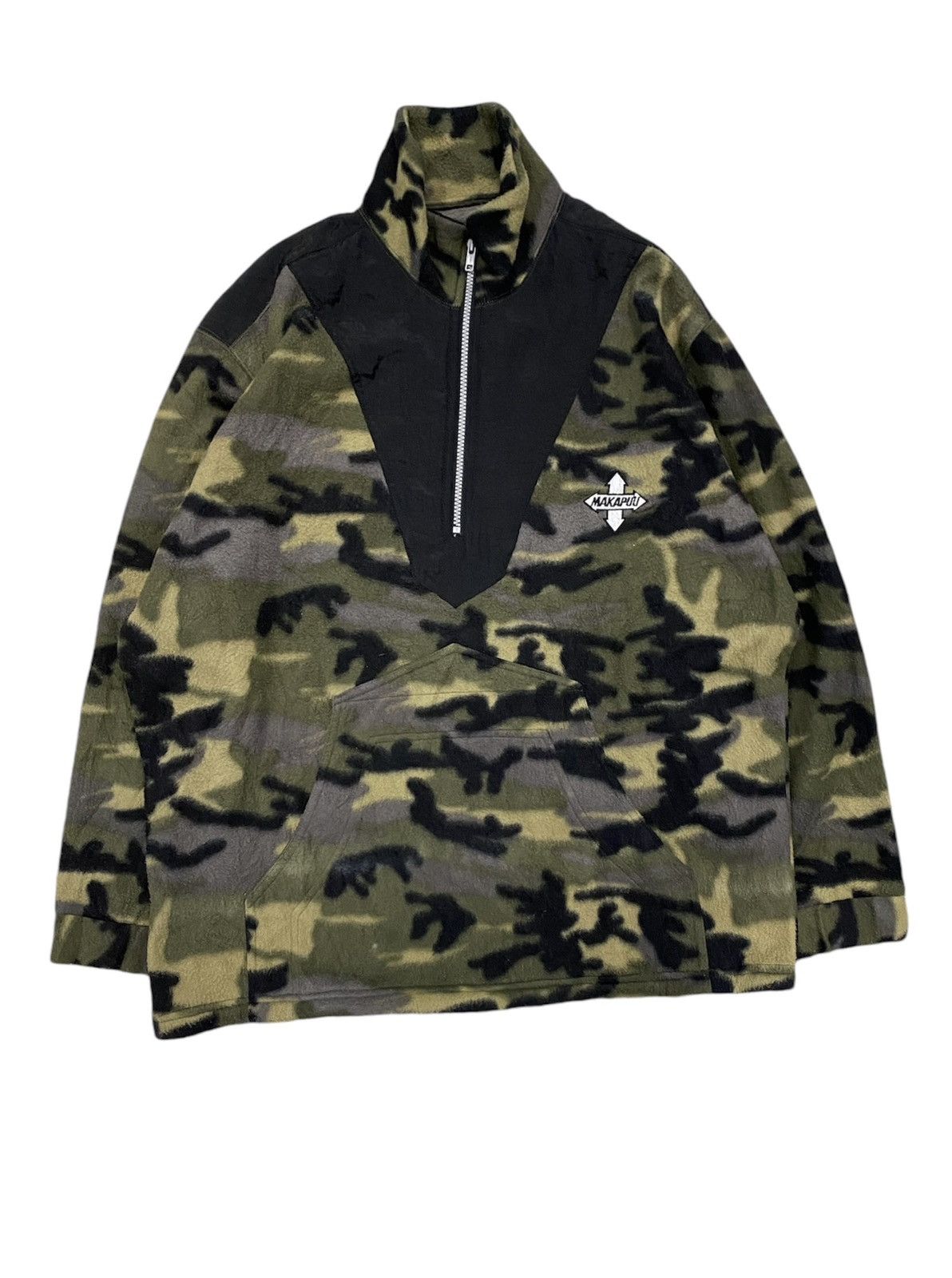 Japanese Brand 1990s Makapuu Japan Camo fleece Nylon Size US L / EU 52-54 / 3 - 1 Thumbnail