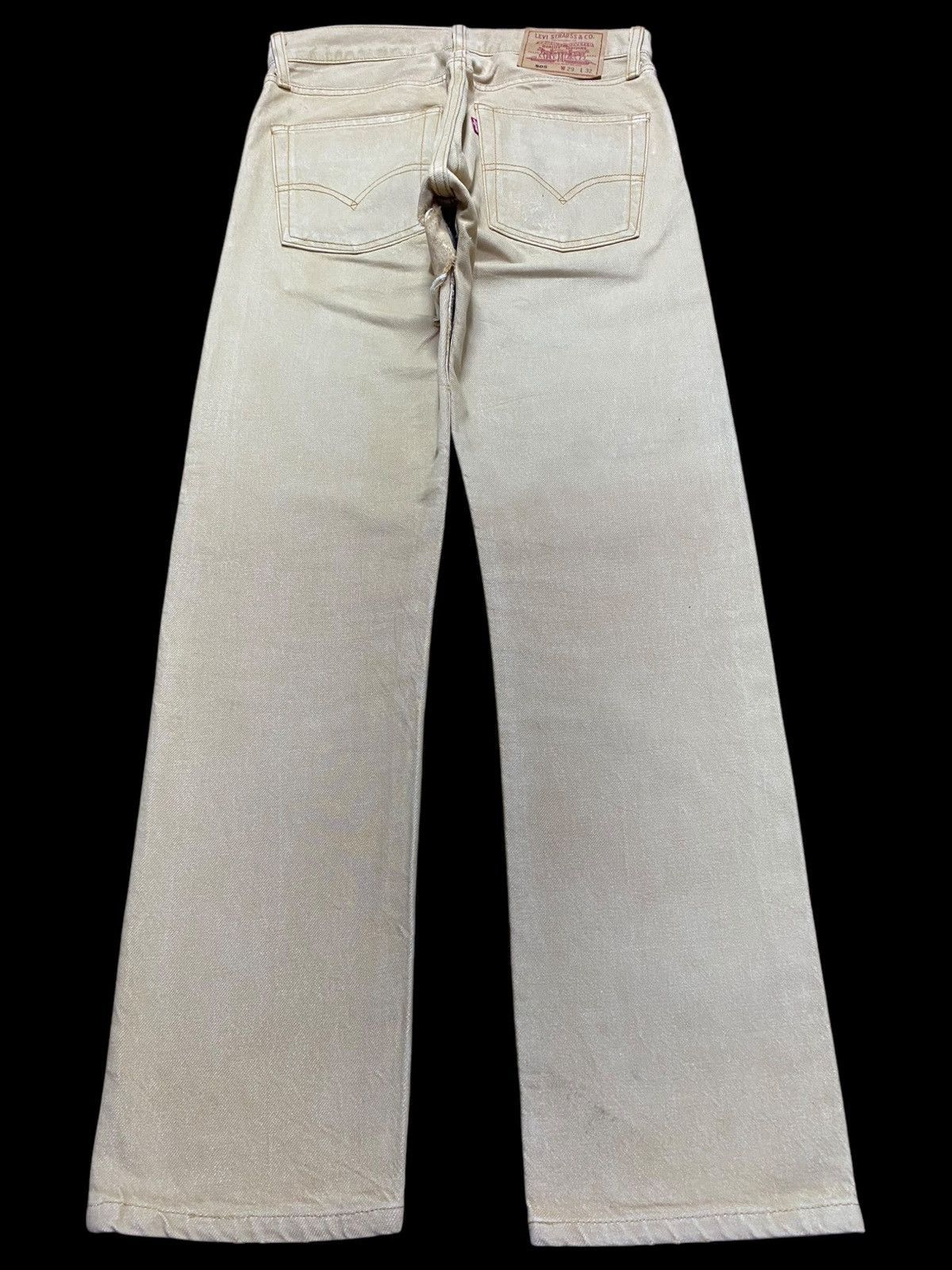 Levi's Levi's 505 cream denim jeans with a unique Size US 30 / EU 46 - 2 Thumbnail