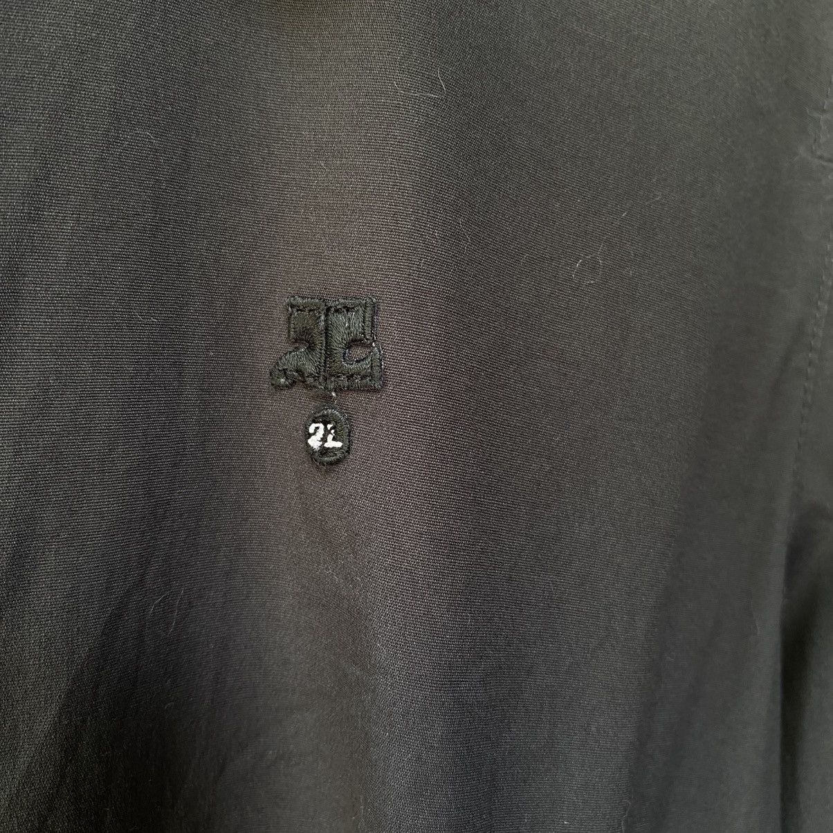 Courreges Courreges Black Fitted Elegant Collar Shirt Size XS / US 0-2 / IT 36-38 - 6 Thumbnail
