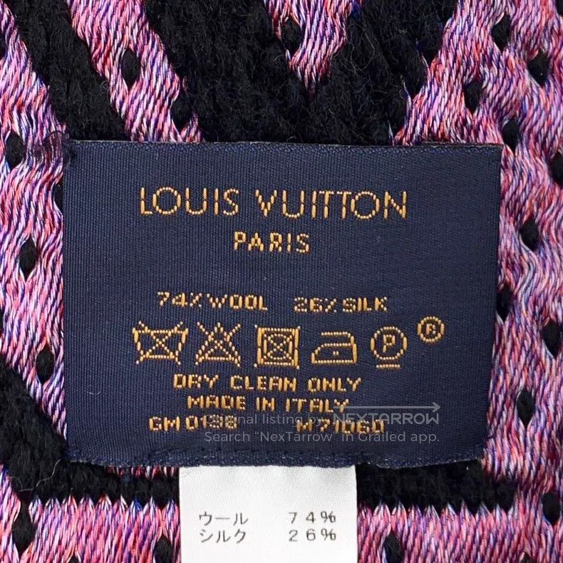 Louis Vuitton Louis Vuitton Black badge logo jacquard printed wool scarf Size ONE SIZE - 8 Thumbnail
