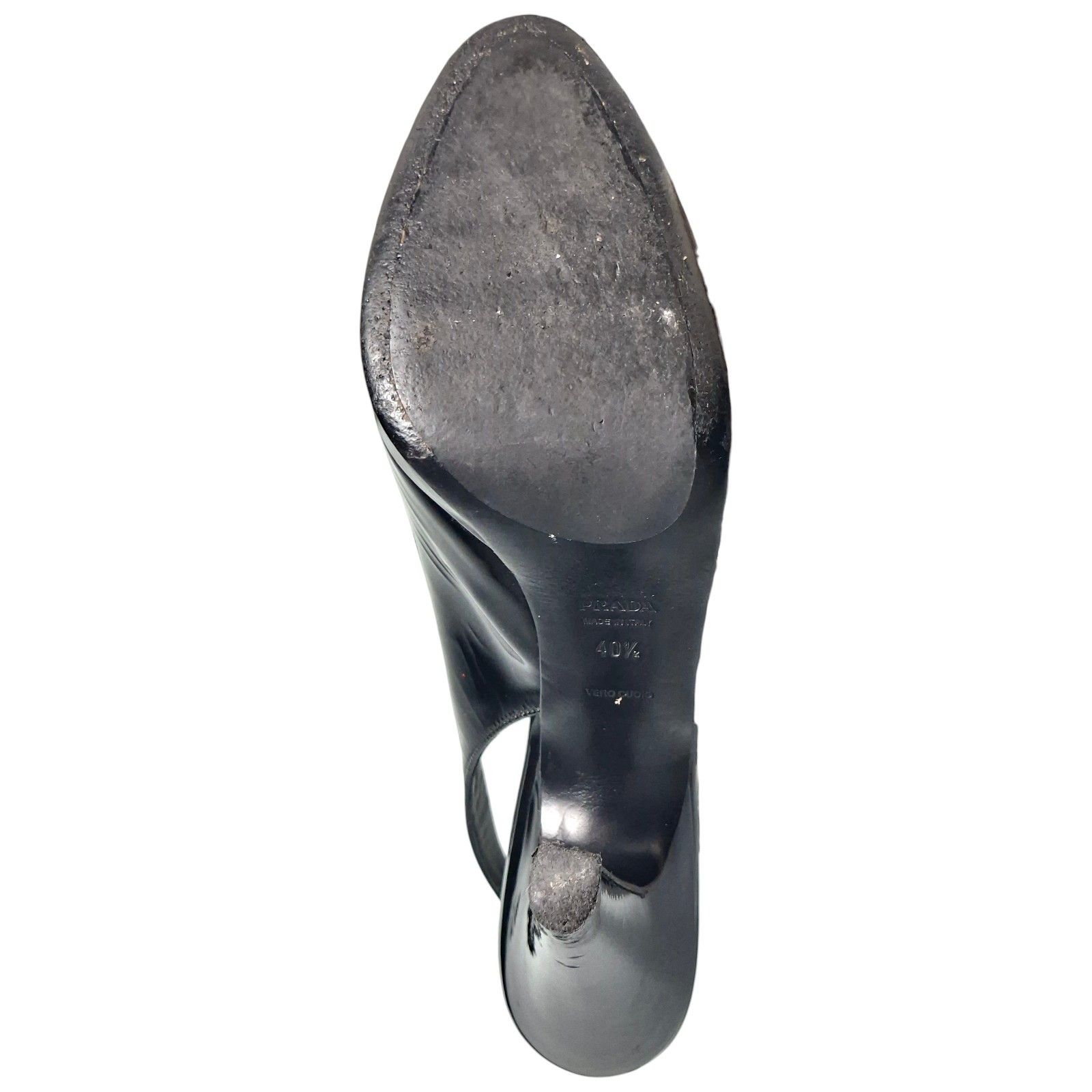 Prada Prada Patent Leather Slingback Platform Pumps Embroidered Size US 9.5 / IT 39.5 - 10 Thumbnail