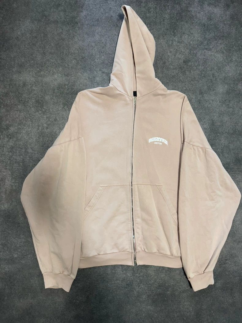 Balenciaga Balenciaga Inverted letter embroidered pink zipper hoodie Size US S / EU 44-46 / 1 - 1 Thumbnail