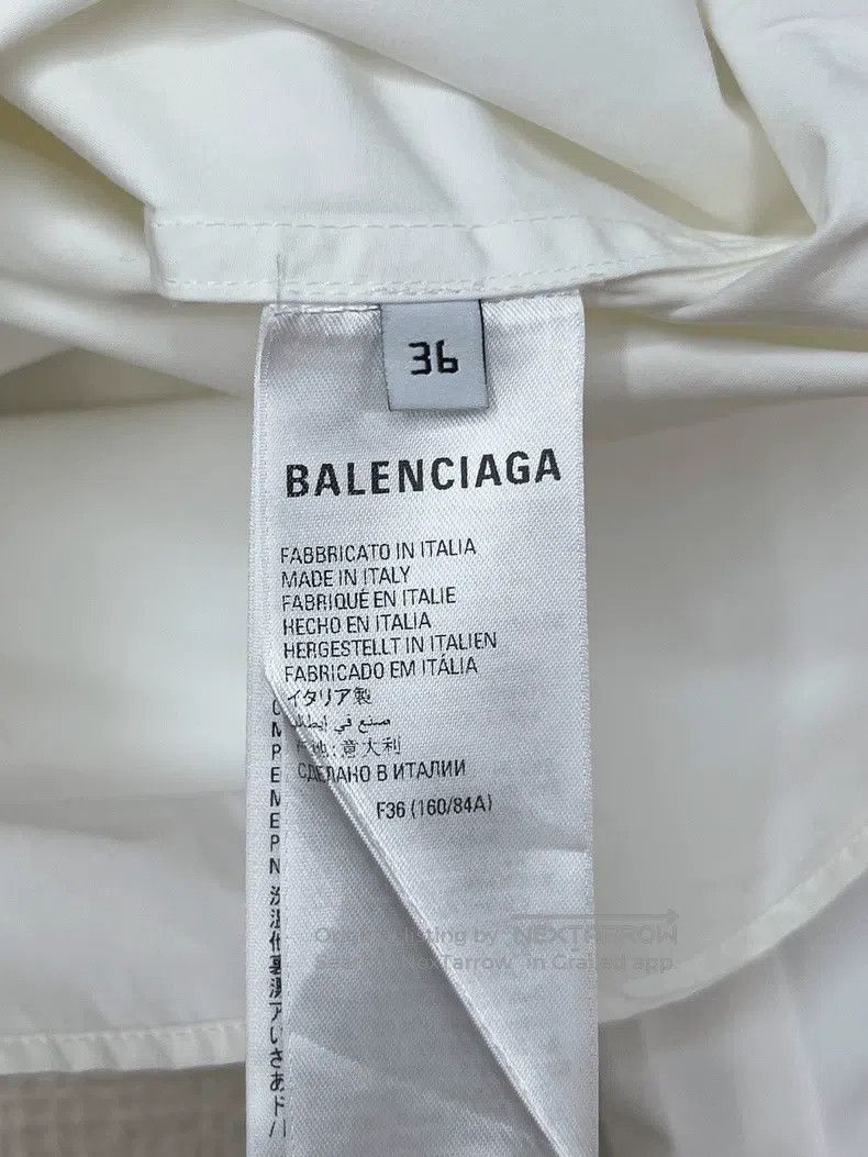 Balenciaga Balenciaga Back Logo Long Sleeve White Shirt Size XS / US 0-2 / IT 36-38 - 5 Thumbnail