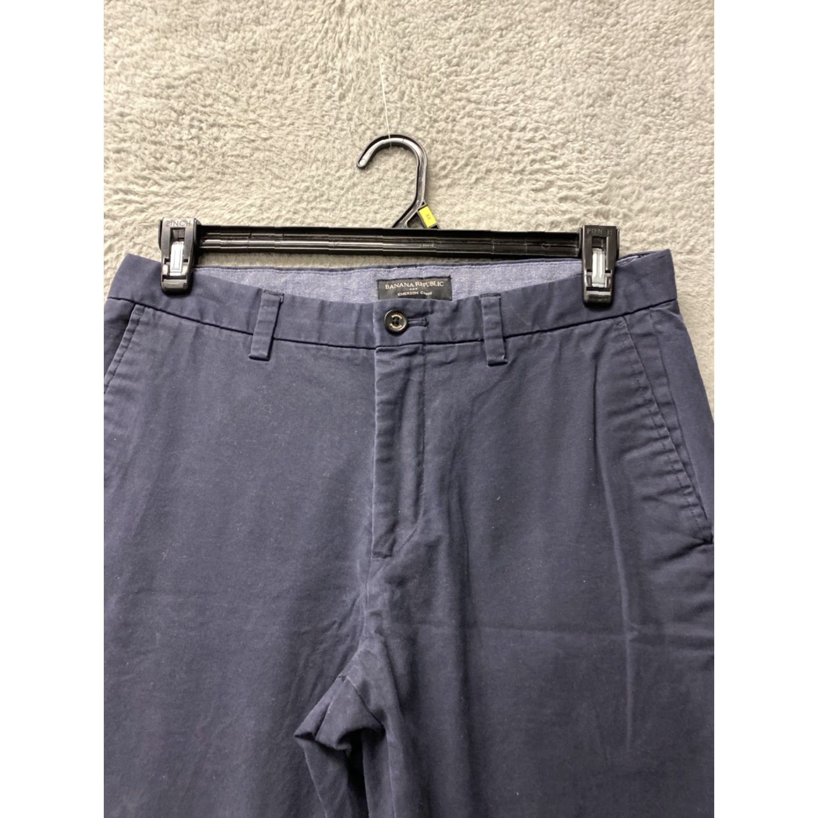 Banana Republic VINTAGE Banana Republic Chino Pants Men 32x30 Faded Navy Cotton Casual Non-Iron Straight Leg Front Pants Mens Size US 32 / EU 48 - 2 Thumbnail