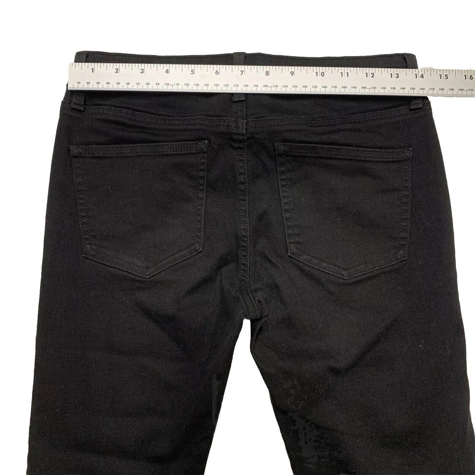 Uniqlo Uniqlo Black Skinny Jeans 27x26.75 Mid Rise Denim Size US 27 - 12 Thumbnail