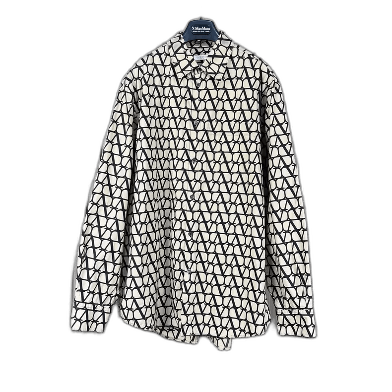 Valentino Valentino Logo Print Long Sleeve Shirt Size US M / EU 48-50 / 2 - 1 Thumbnail