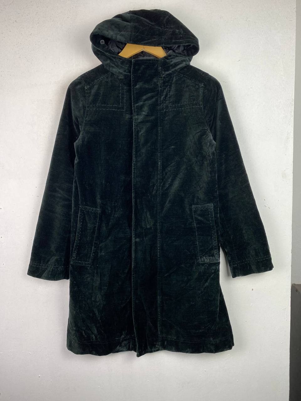 image of Avant Garde Super Hakka Long Velvet Jacket Nice Design in Black, Women's (Size Small)