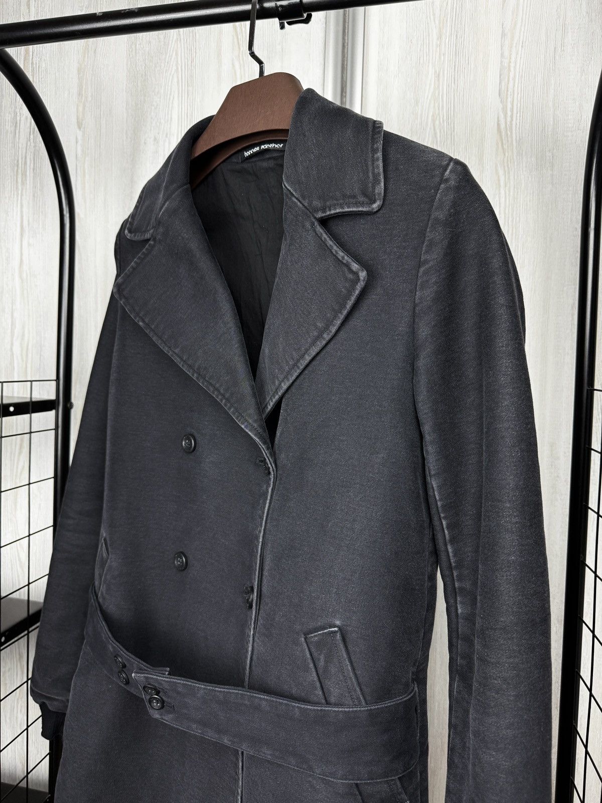 hannes roether hannes roether stone washed belted double-breasted coat sz S Size S / US 4 / IT 40 - 4 Thumbnail