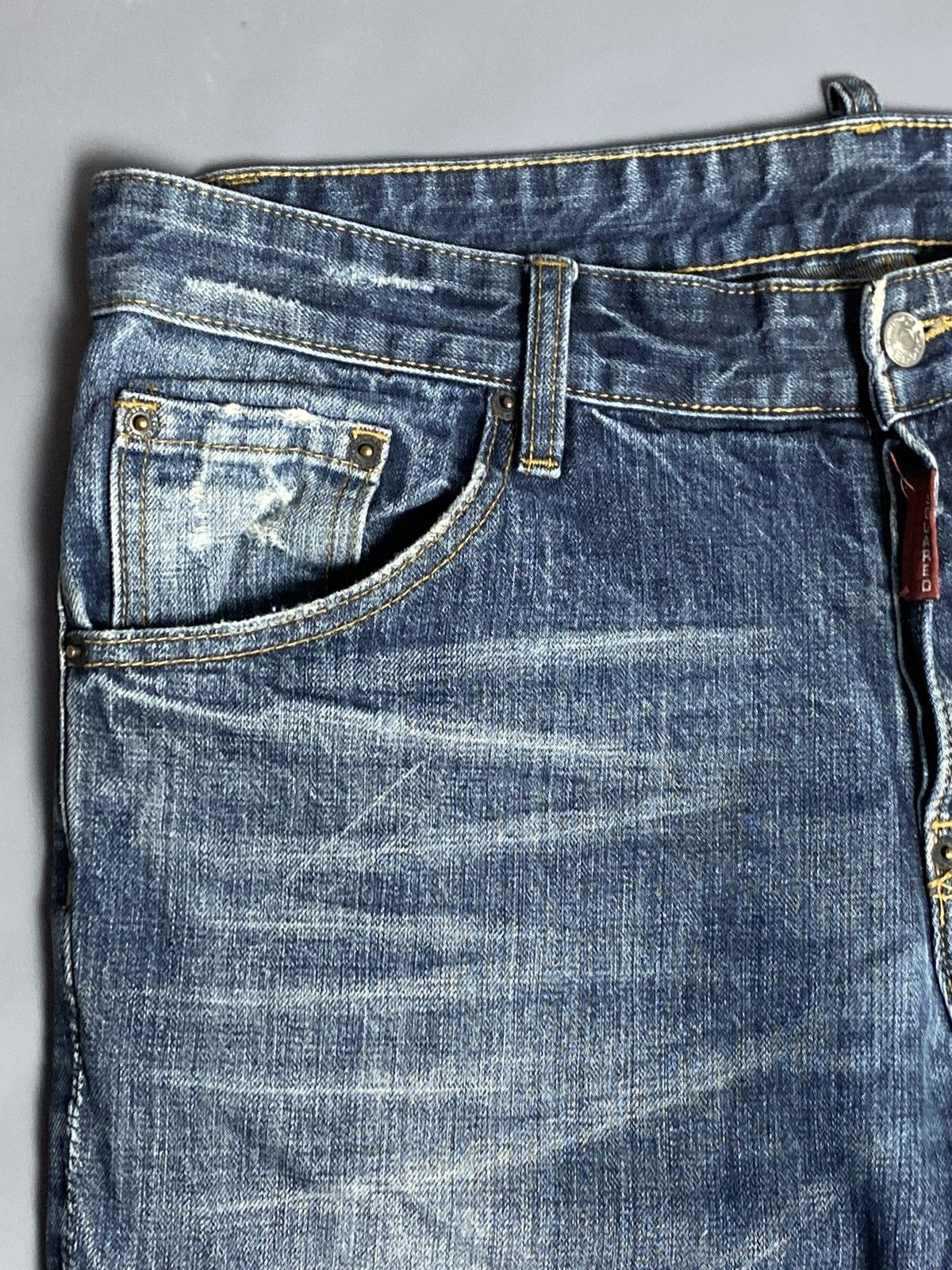 Dsquared2 Vtg DSQUARED2 Blue Distressed Jeans Size 52 Straight 35x31 Size US 36 / EU 52 - 3 Thumbnail