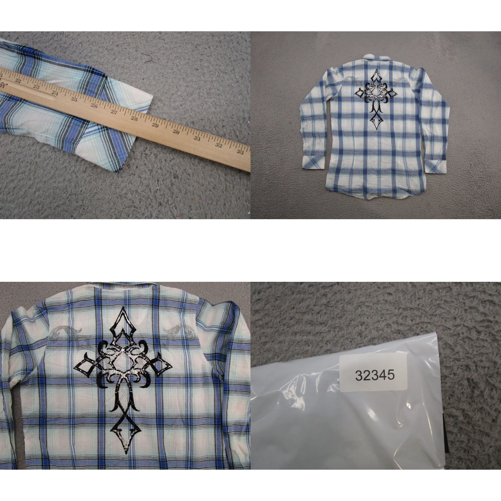 Wrangler WRANGLER SHIRT ROCK 47 Women's Plaid Western Pearl Snap Embroidered Size M Size M / US 6-8 / IT 42-44 - 8 Thumbnail