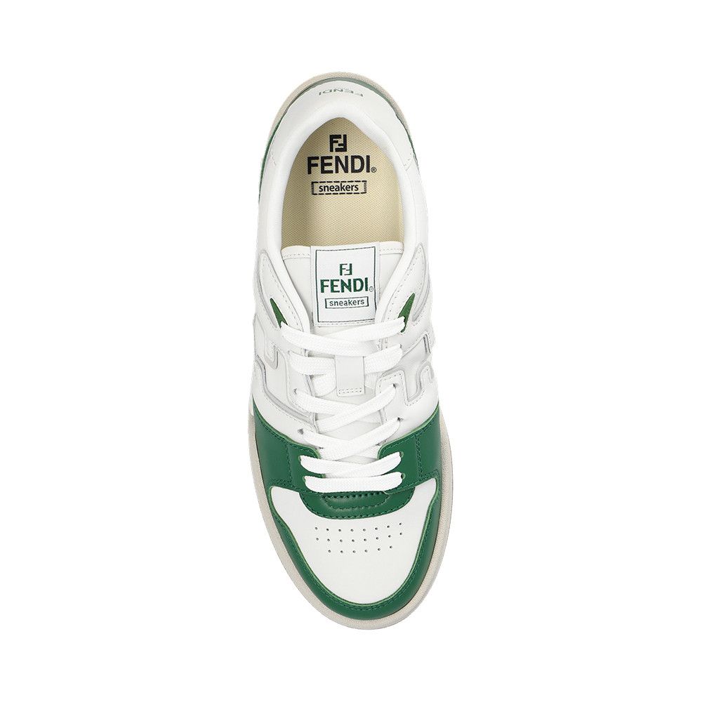 Fendi o1s1wg111125 Match Low-Top Sneakers in White/Green Size US 12 / EU 45 - 5 Thumbnail