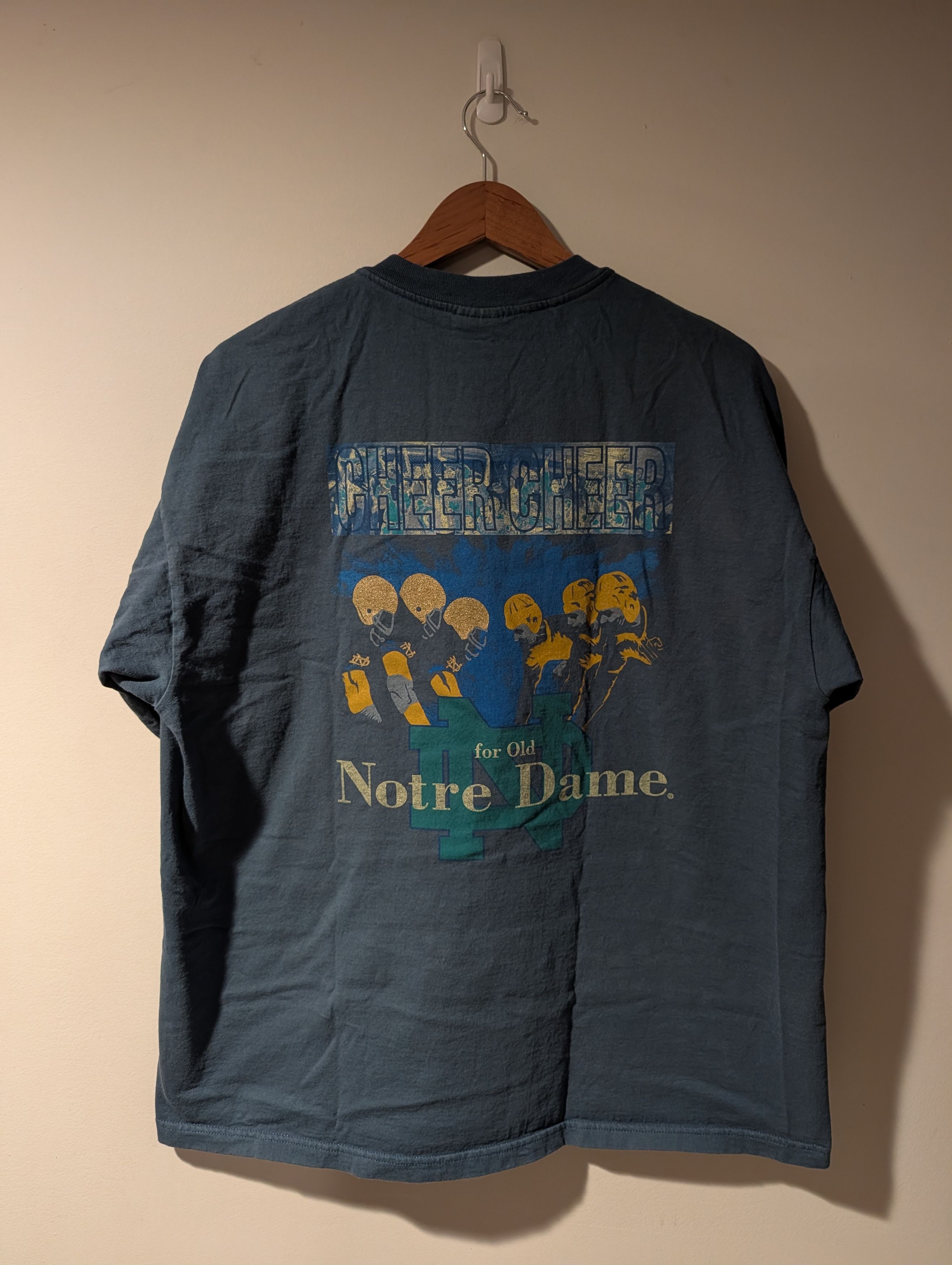 Vintage 90s Notre Dame Football Shirt Stadium 1997 Boxy Tee