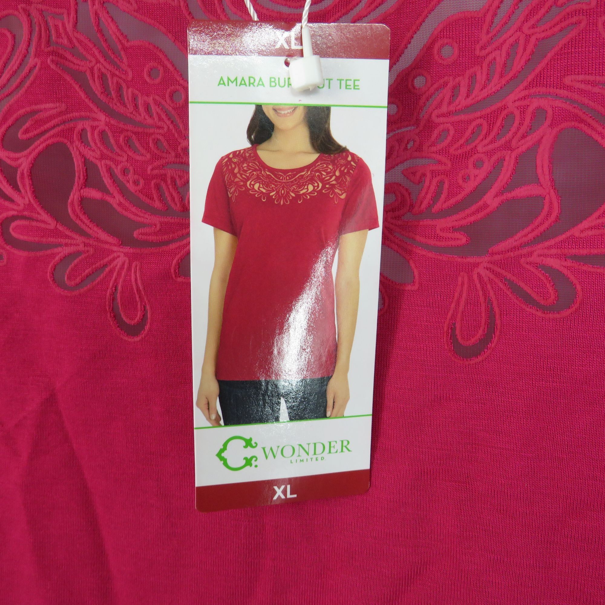 Other Wonder Amara Burnout XL Tee Intricate Detailing Short Sleeve Size XL / US 12-14 / IT 48-50 - 6 Thumbnail
