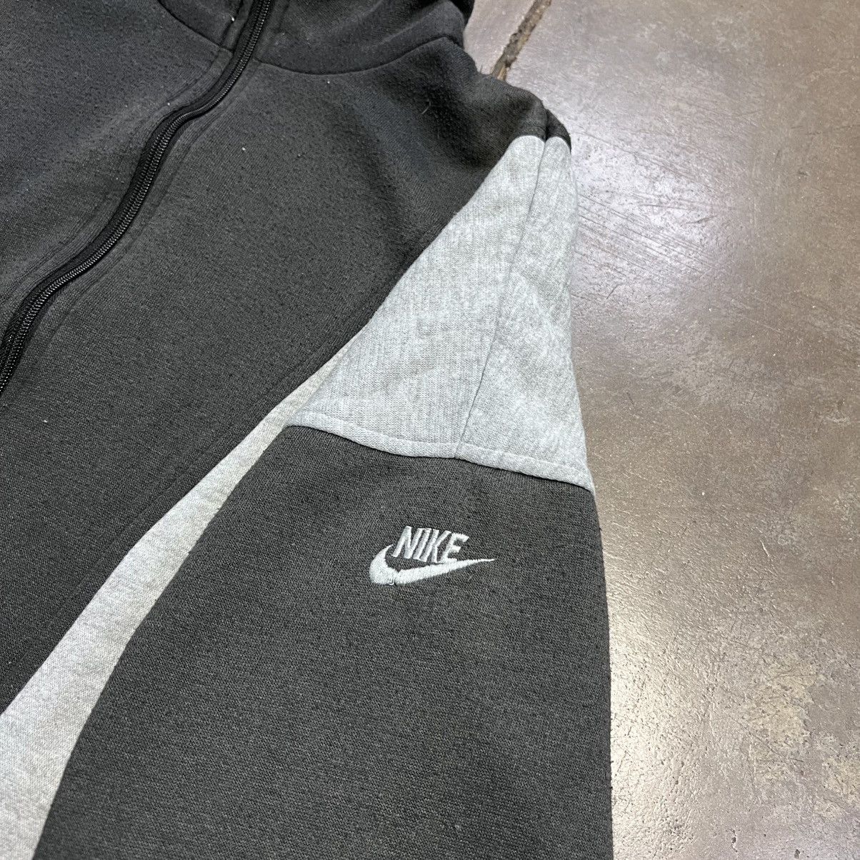 Nike × Vintage Vintage 80s Nike Zip Up Sweatshirt Track Jacket Mini Swoosh Size US XL / EU 56 / 4 - 4 Thumbnail