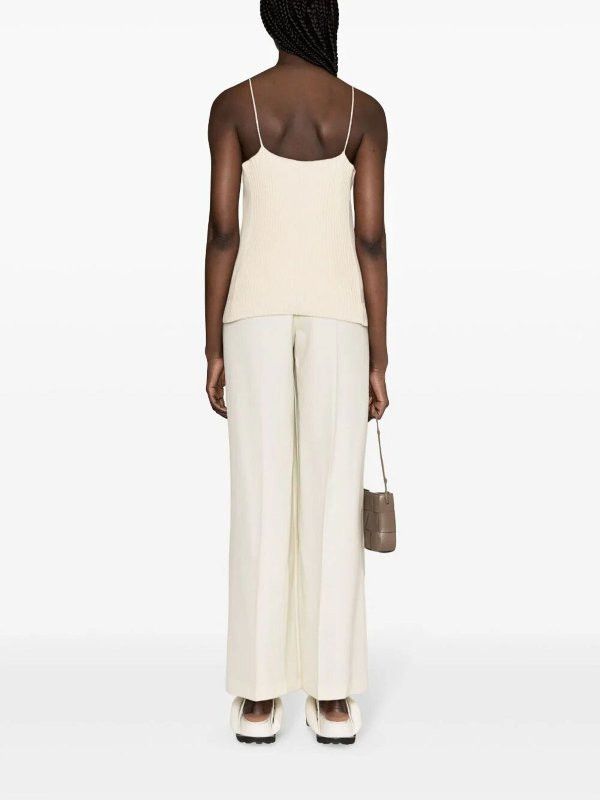 Jil Sander o1y1025 Sleeveless Blouse in Cream Size M / US 6-8 / IT 42-44 - 4 Thumbnail