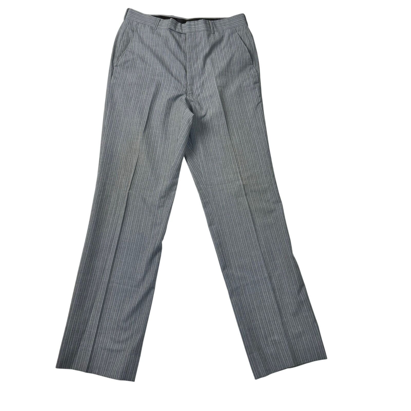 Aquascutum 70s VTG Aquascutum London Gray Pinstripe Suit 40R 34x33 Size 40R - 14 Thumbnail