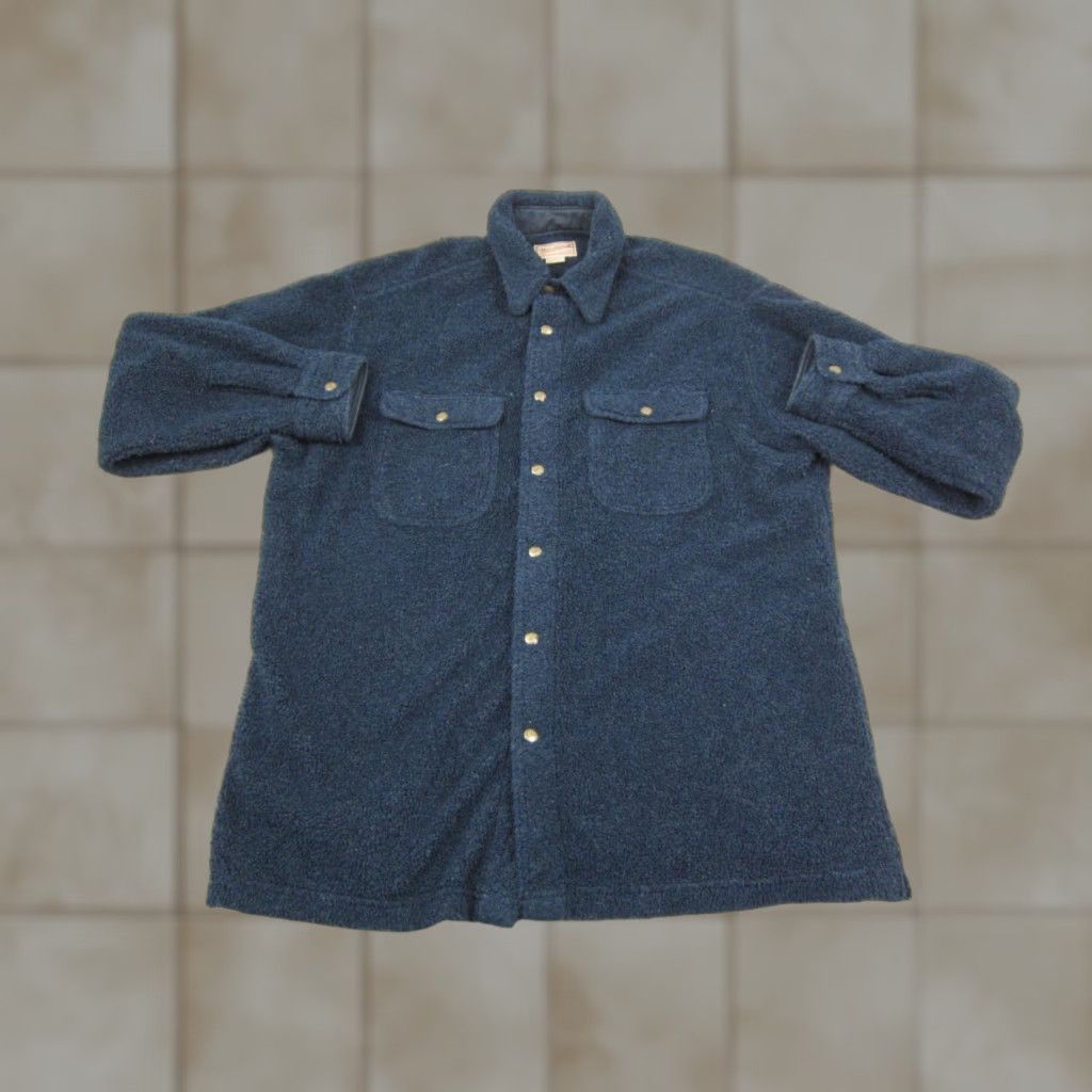 Vintage VINTAGE Woolrich Shirt Mens L Blue Fleece Sherpa Western Made in USA 90s Button-Up Casual Woolrich Shirt Mens L Blue 90s Western Button-Down Collared Size US L / EU 52-54 / 3 - 1 Thumbnail