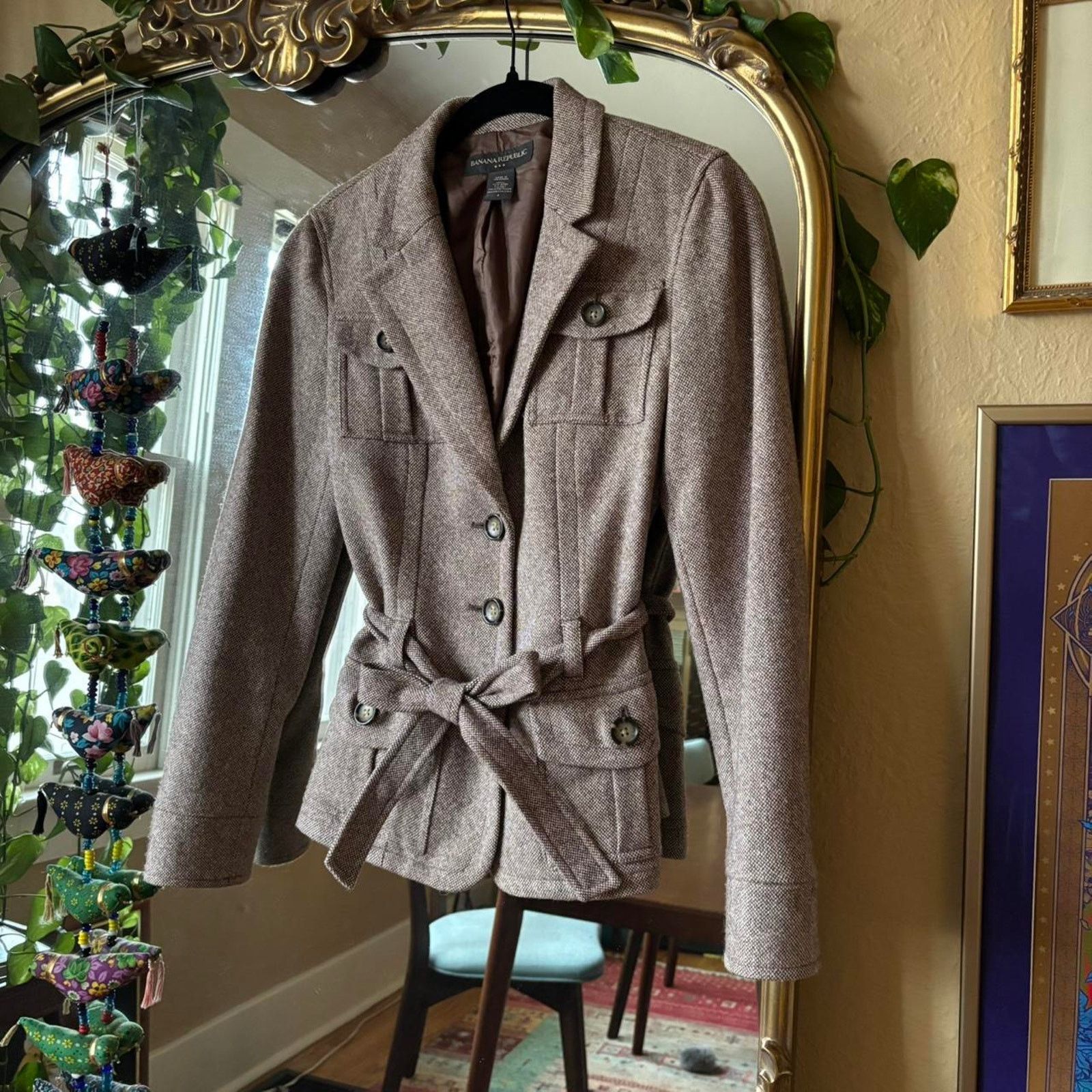 Banana Republic Banana Republic Wool Belted Coat 4 Professional Classic Fall Size S / US 4 / IT 40 - 2 Thumbnail