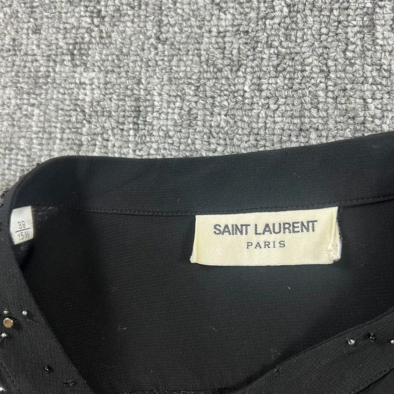 Yves Saint Laurent Saint Laurent size 39 20ss Organza Rhinestone Galaxy Shirt Size US M / EU 48-50 / 2 - 5 Thumbnail