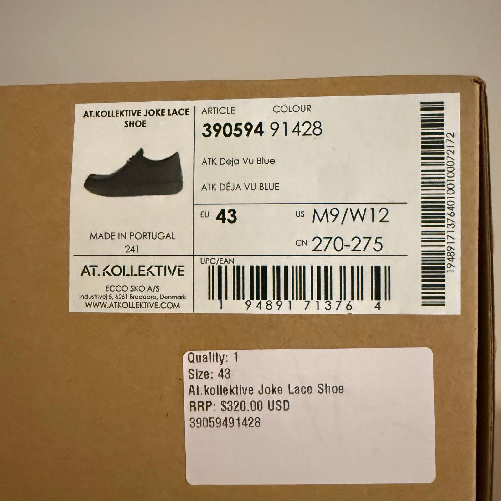 Ecco ECCO.KOLLECTIVE MEN'S 9 JOKE LEATHER LACE MADE IN PORTUGAL Size US 9 / EU 42 - 9 Thumbnail