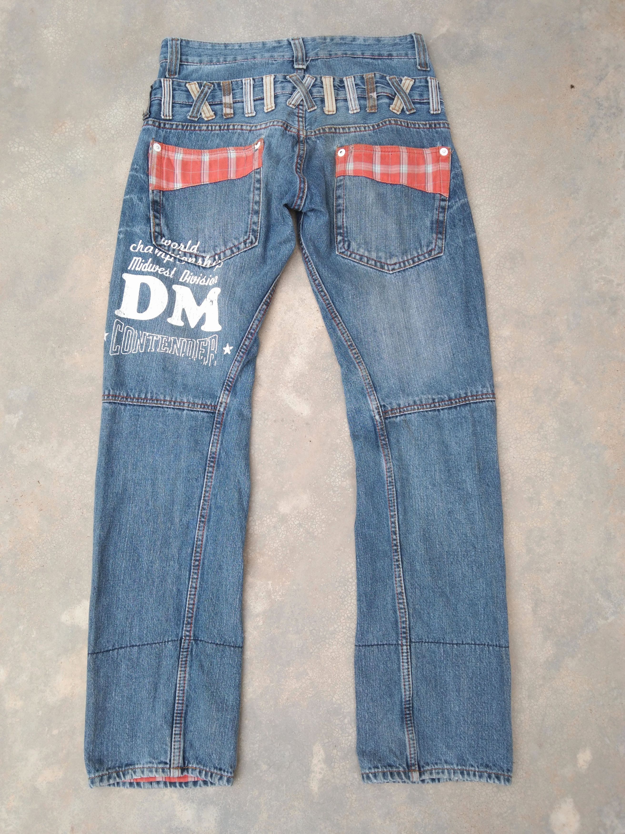 Japanese Brand Vintage Engineered Jeans Double Waist Japanese Denim 31x31.5 Size US 31 - 2 Thumbnail