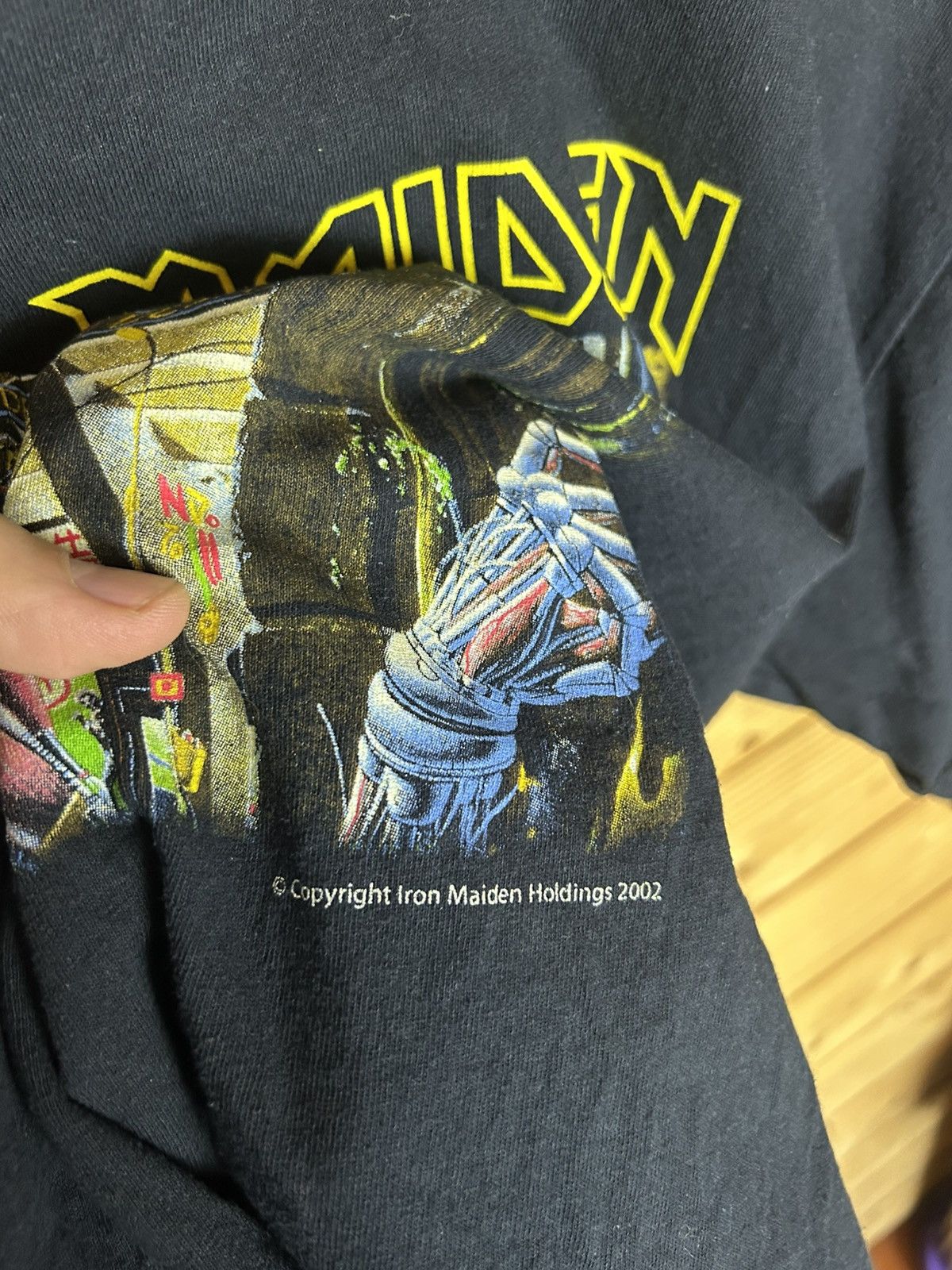 Vintage Vintage 2002 Iron Maiden somewhere in time tour t shirt Size US L / EU 52-54 / 3 - 4 Thumbnail
