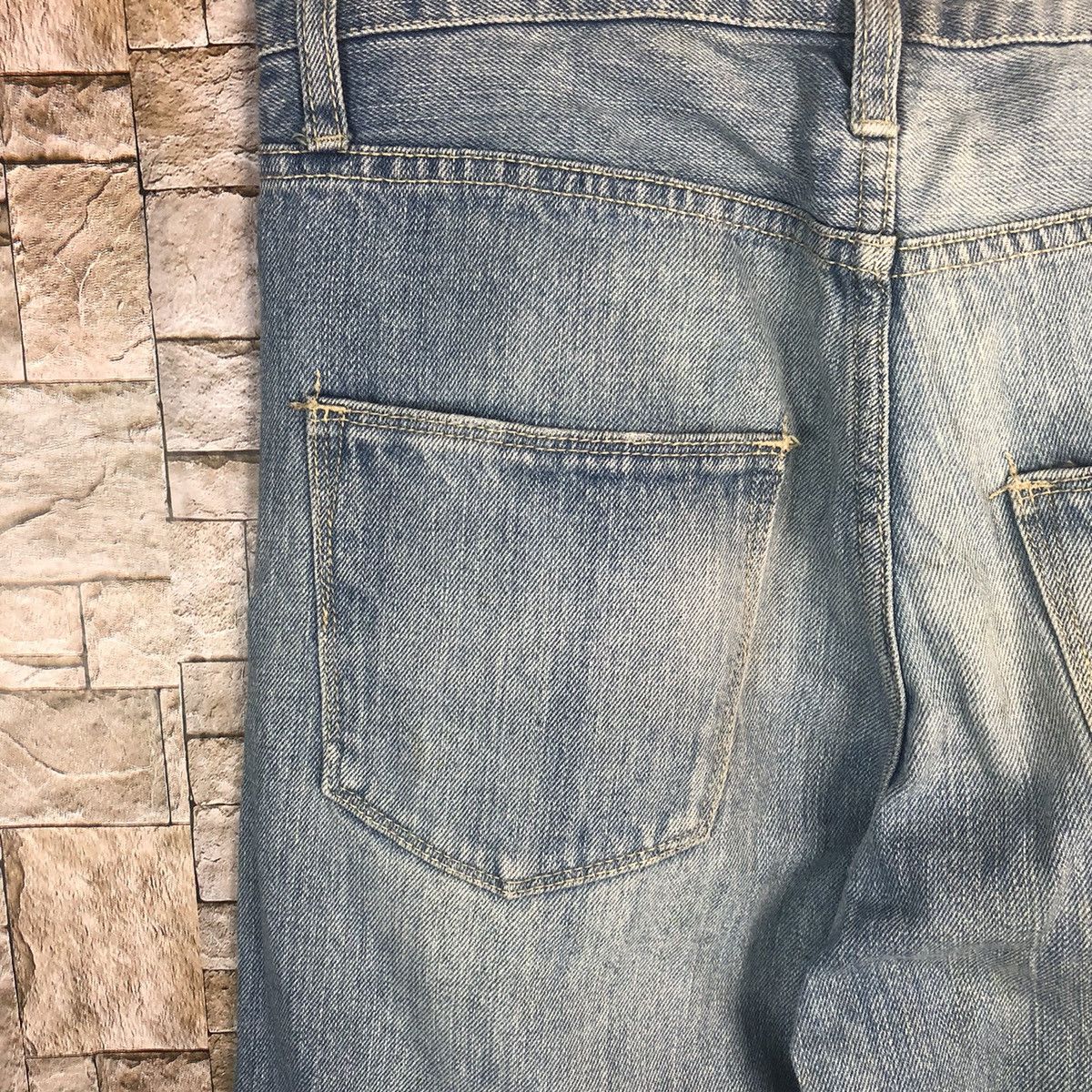 Japanese Brand Archives Blue Distressed Denim Pants #A65 Size US 30 / EU 46 - 19 Thumbnail